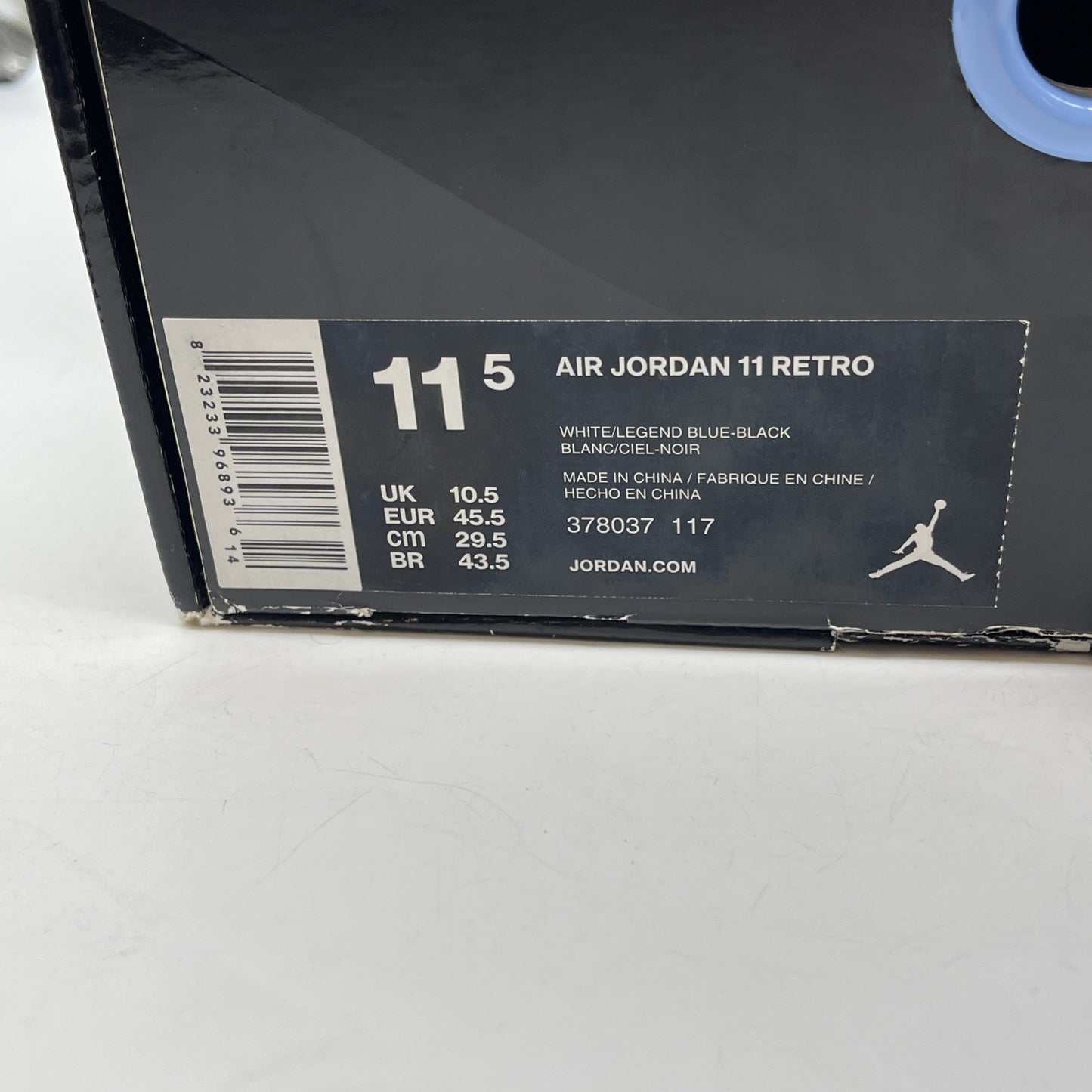 Size 11.5 - Jordan 11 Retro High Legend Blue White Leather (378037-117)