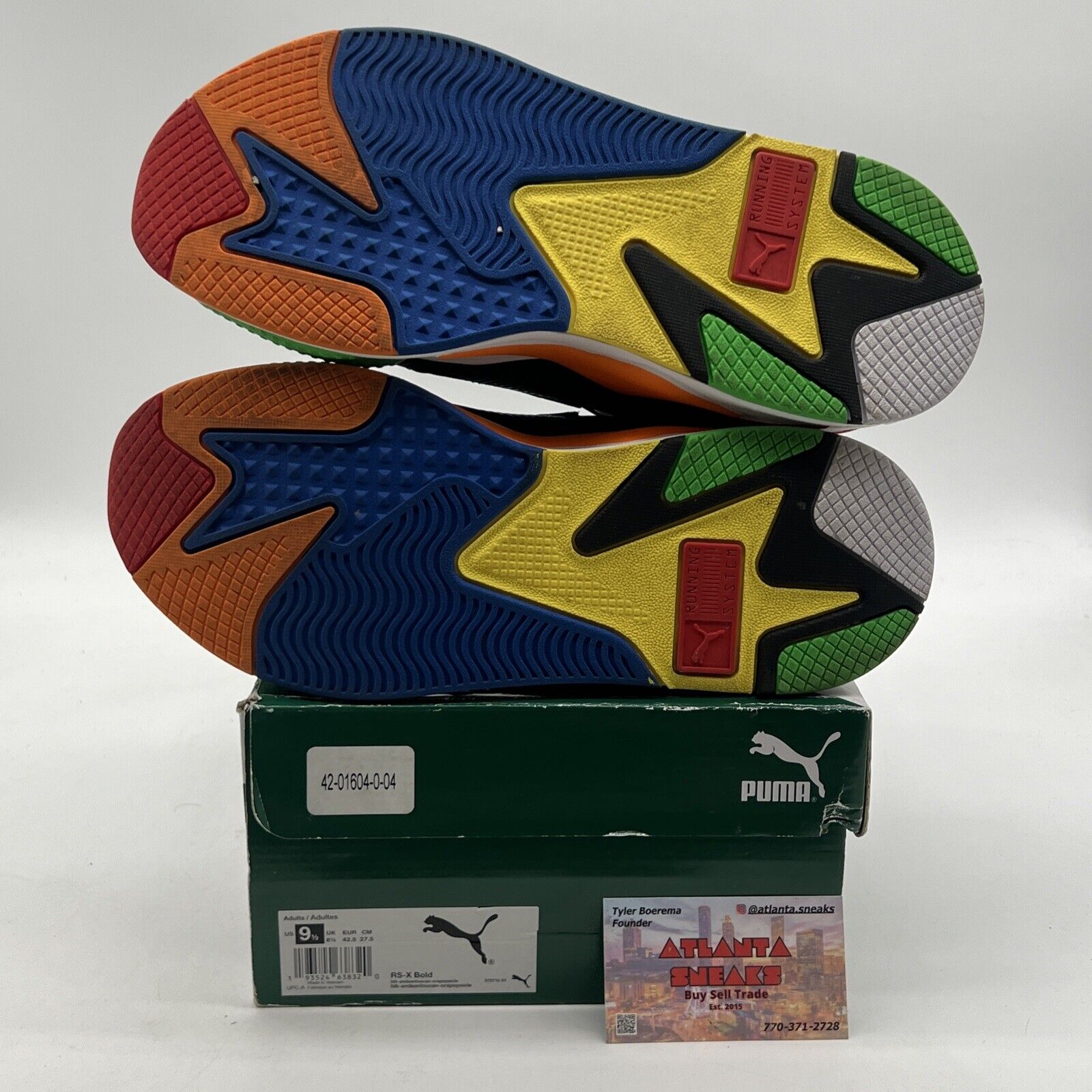 Size 9.5 -  RS-X Bold Black Andean Toucan Orange