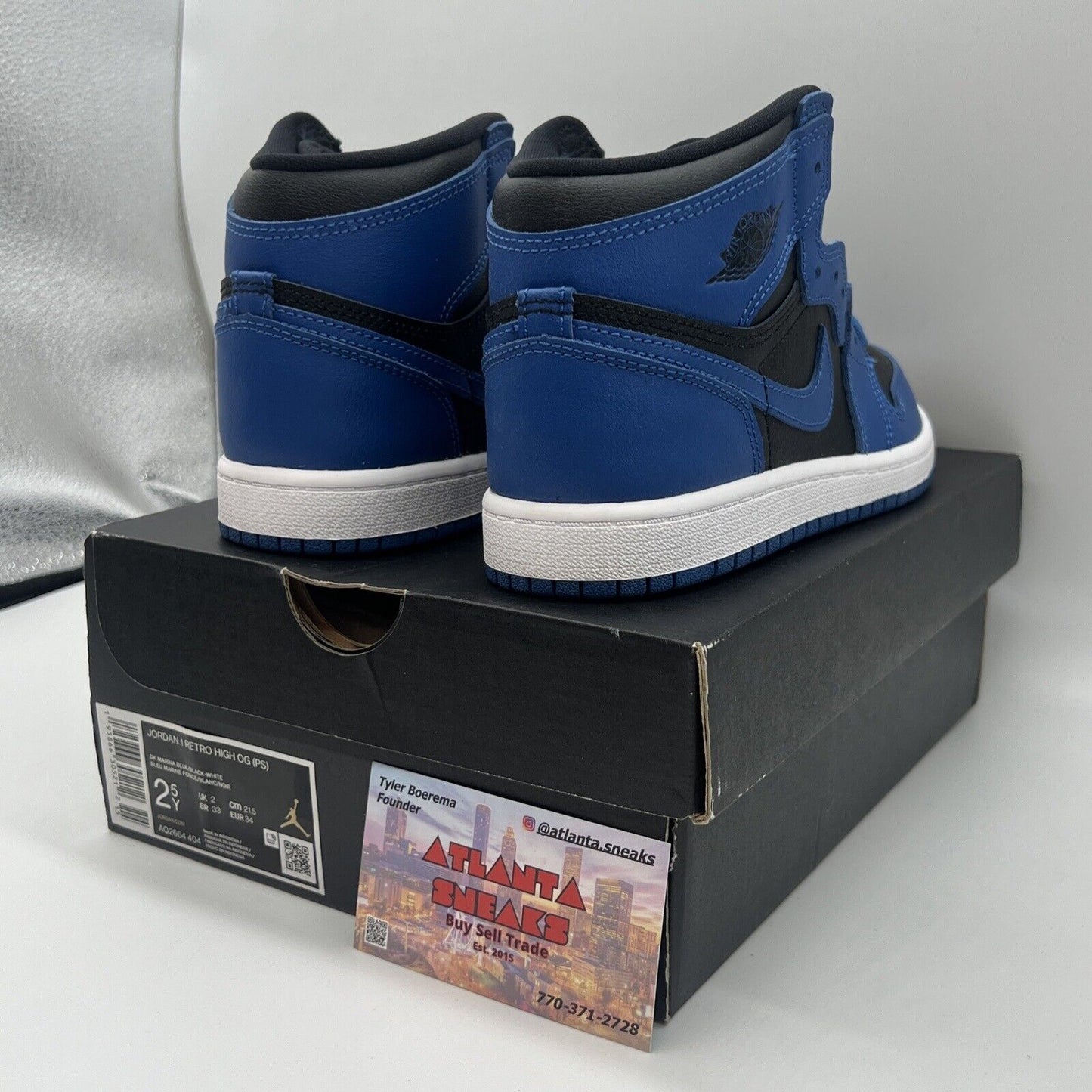 Size 3 - Jordan 1 Retro OG High Dark Marina Blue