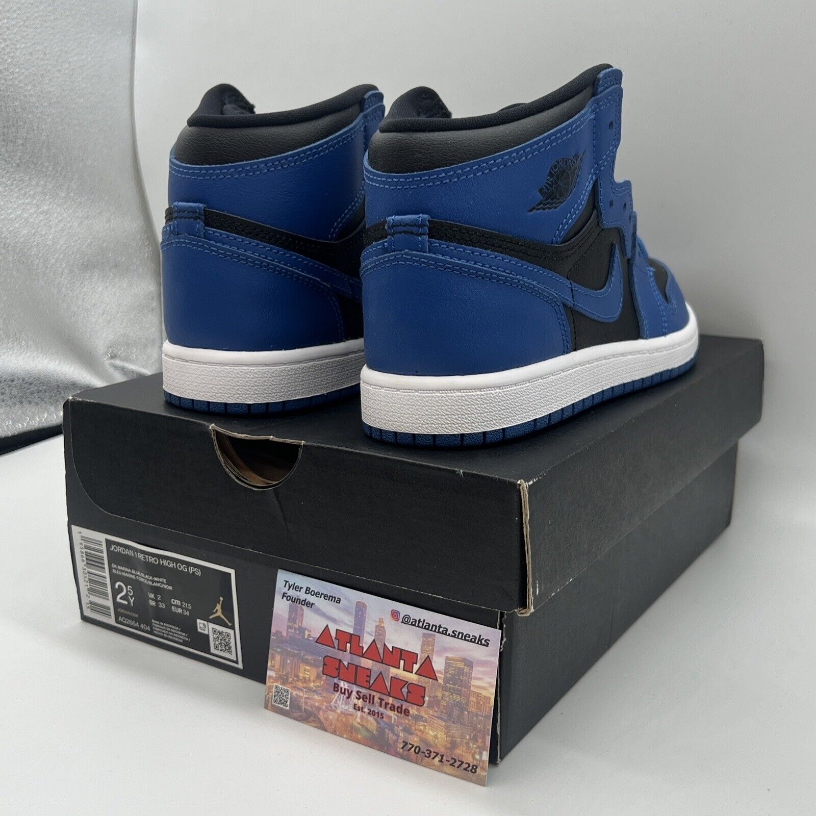 Size 3 - Jordan 1 Retro OG High Dark Marina Blue