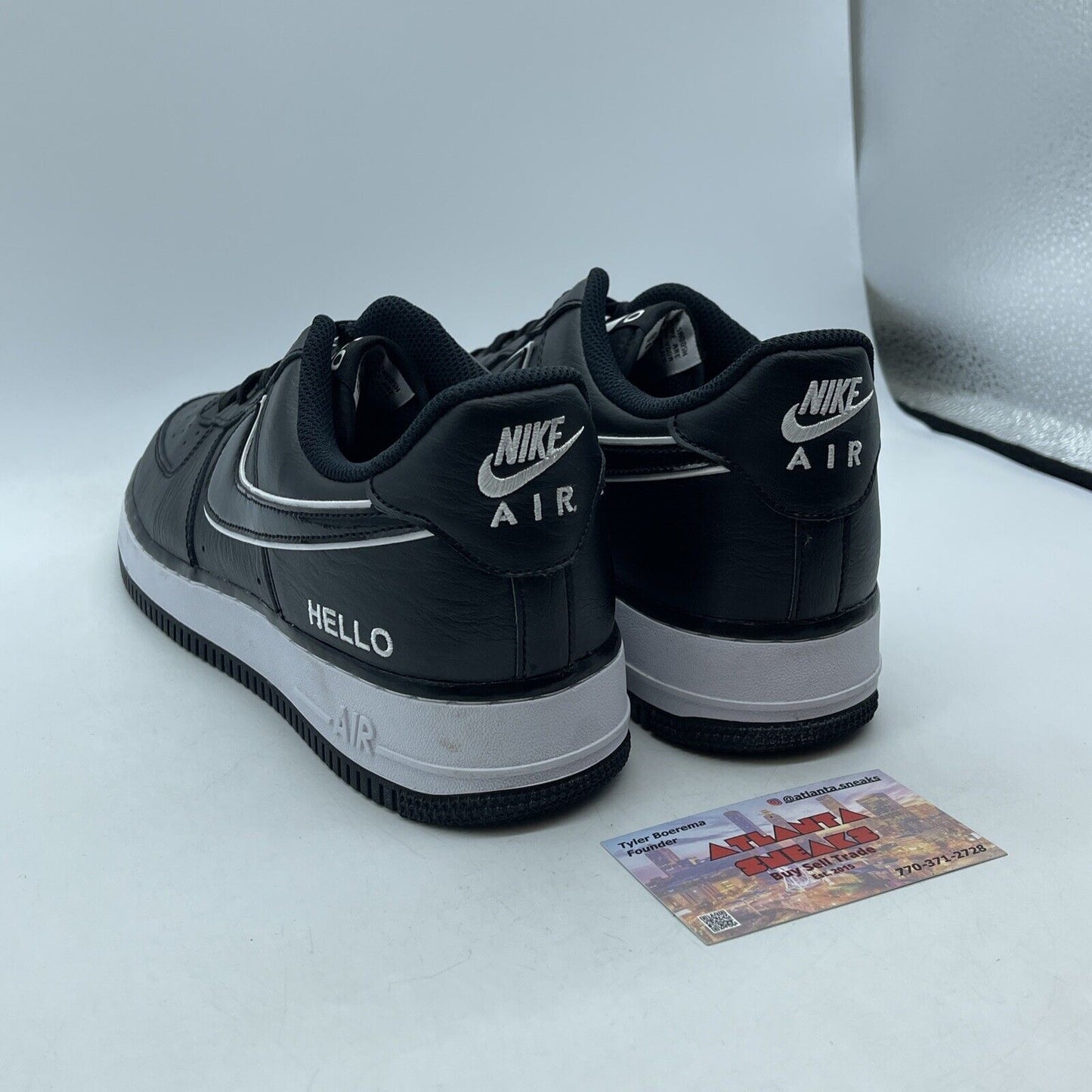 Size 9.5 - Nike Urbanstar x Air Force 1 '07 LX HELLO Pack - Black (CZ0327-001)