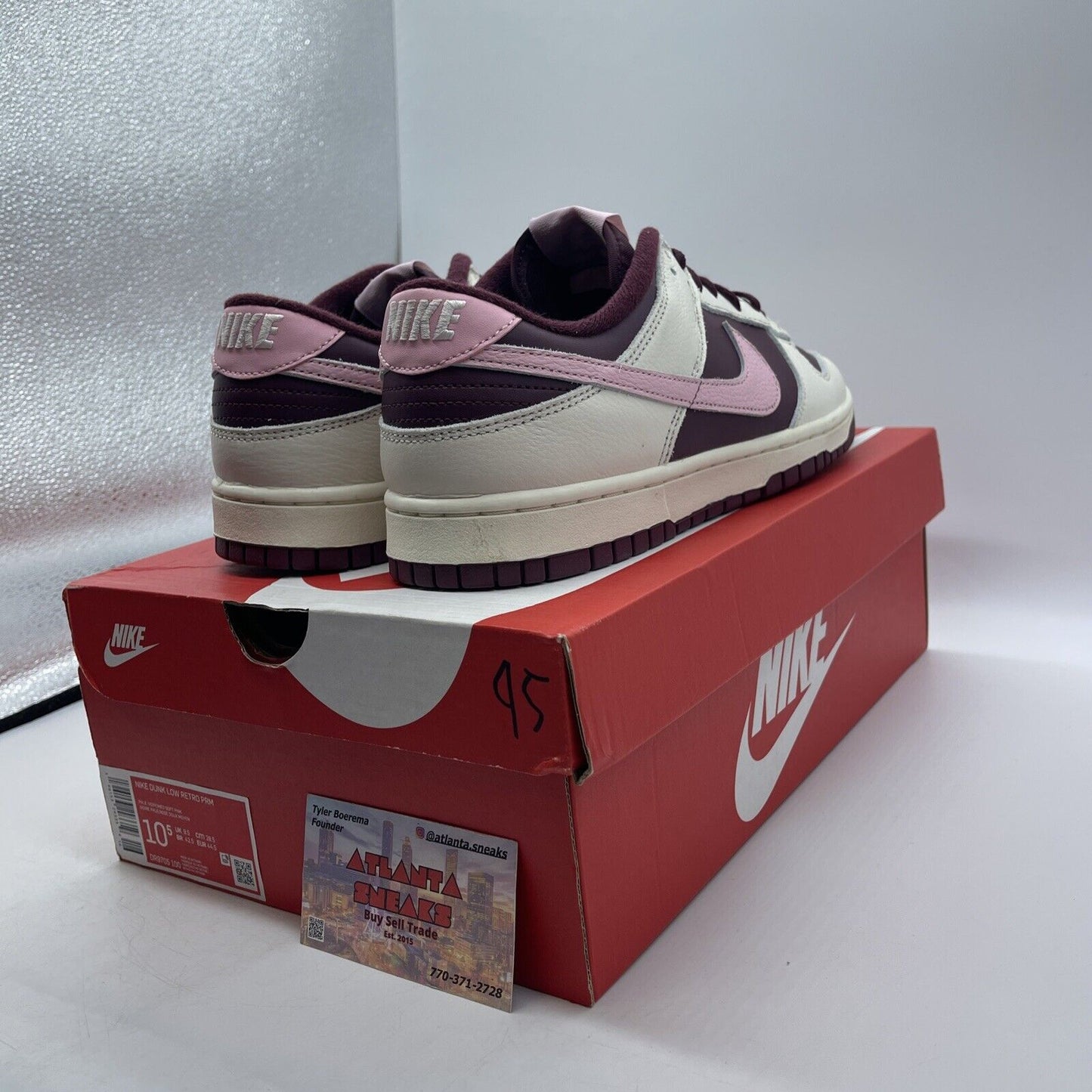 Size 10.5 - Nike Dunk Low Premium Valentine's Day Pink White (DR9705-100)