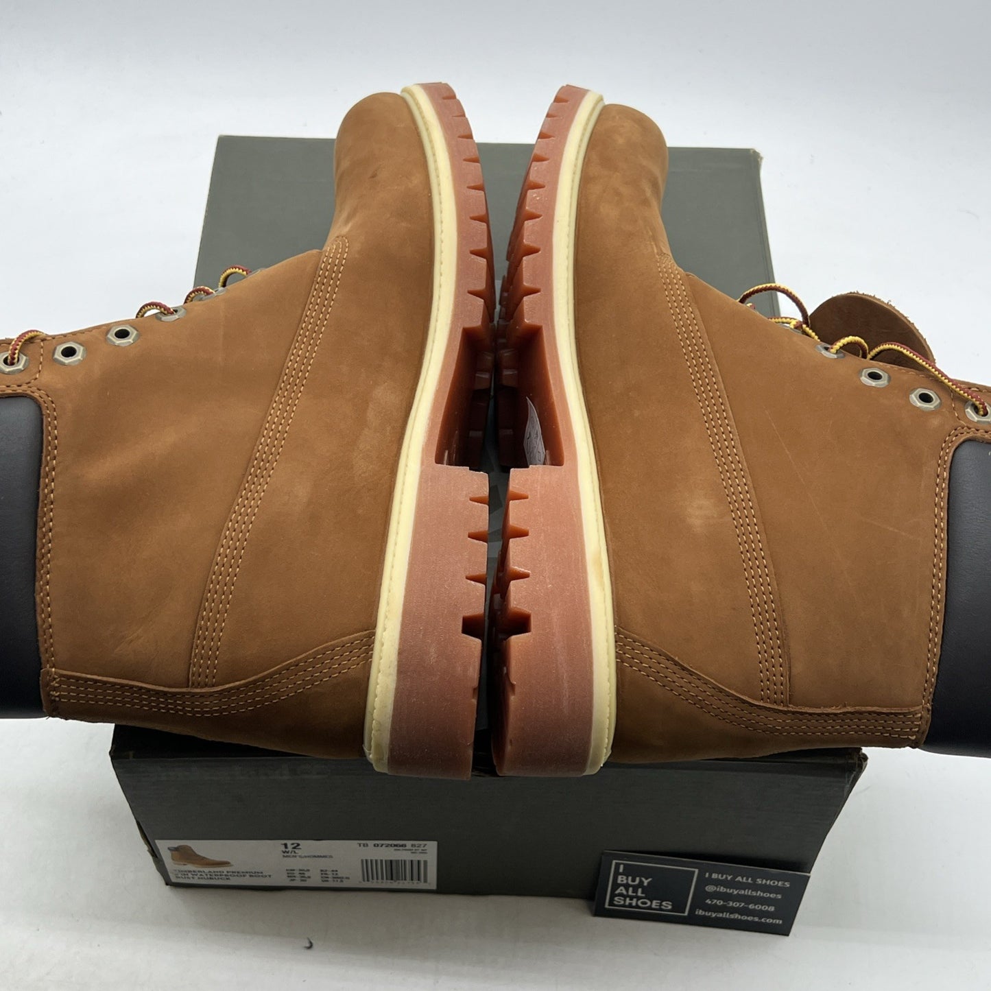 Size 12 - TIMBERLAND 6" Premium 'Rust Nubuck' Waterproof Boots (TB072066-827)