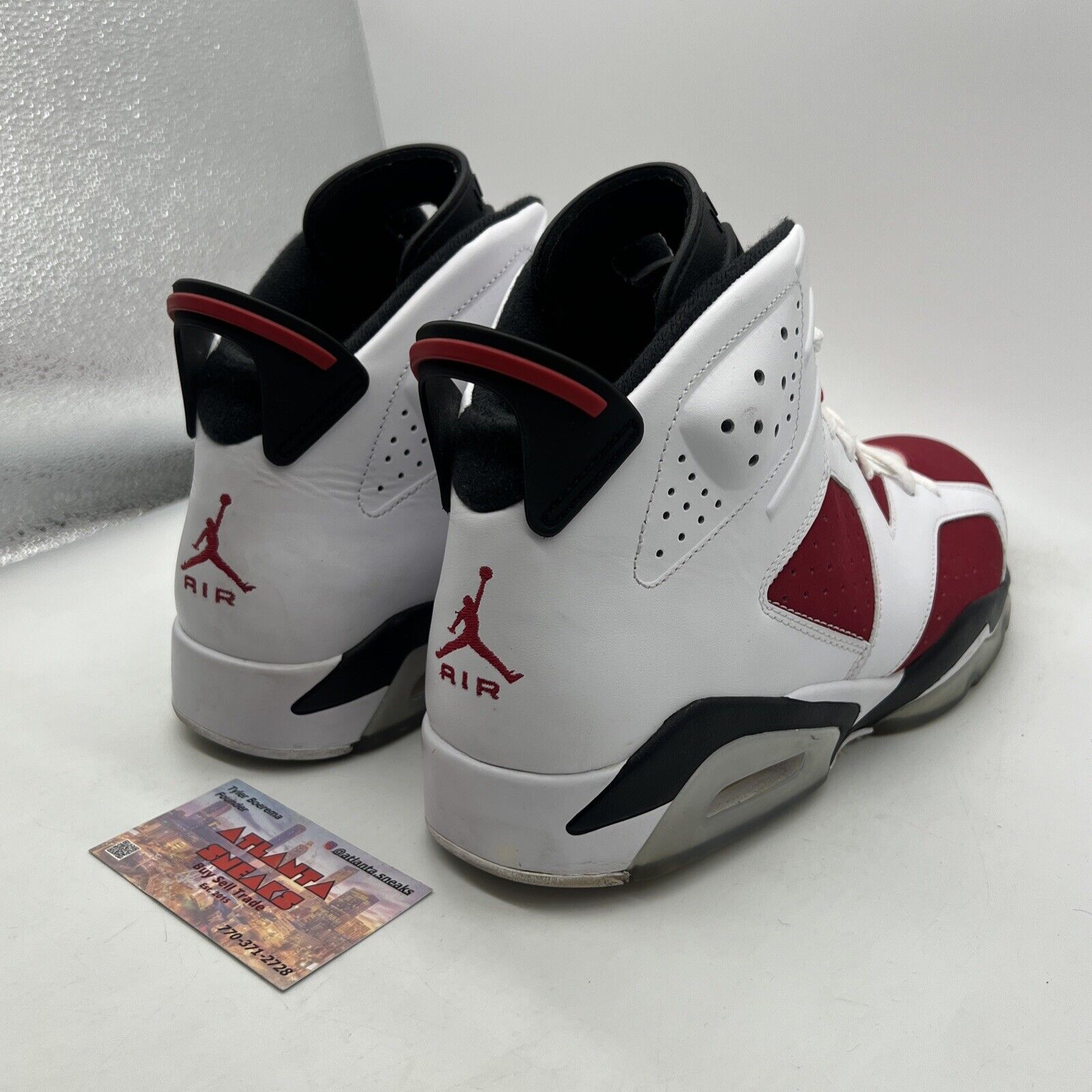 Size 11 - Air Jordan 6 Retro 2014 Carmine Red Black White Suede (384664-160)