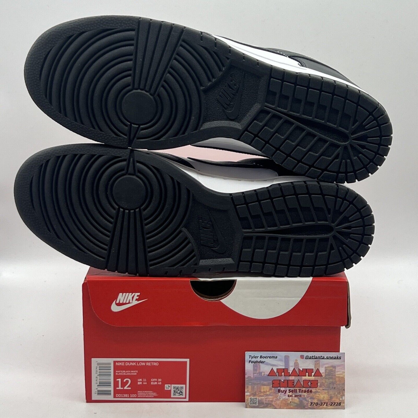 Size 12 - Nike Dunk Low Black White Brand New Og All