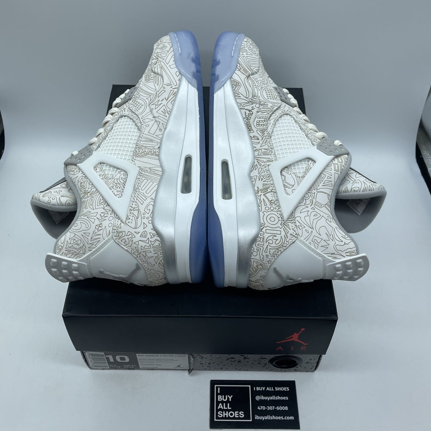 Size 10 - Air Jordan 4 Retro 30th Anniversary Laser Grey Suede (705333-105(
