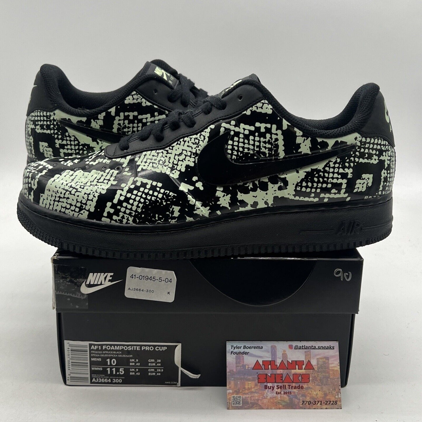 Size 10 - Nike Air Force 1 Foamposite Pro Cup Glow Snakeskin (AJ3664-300)