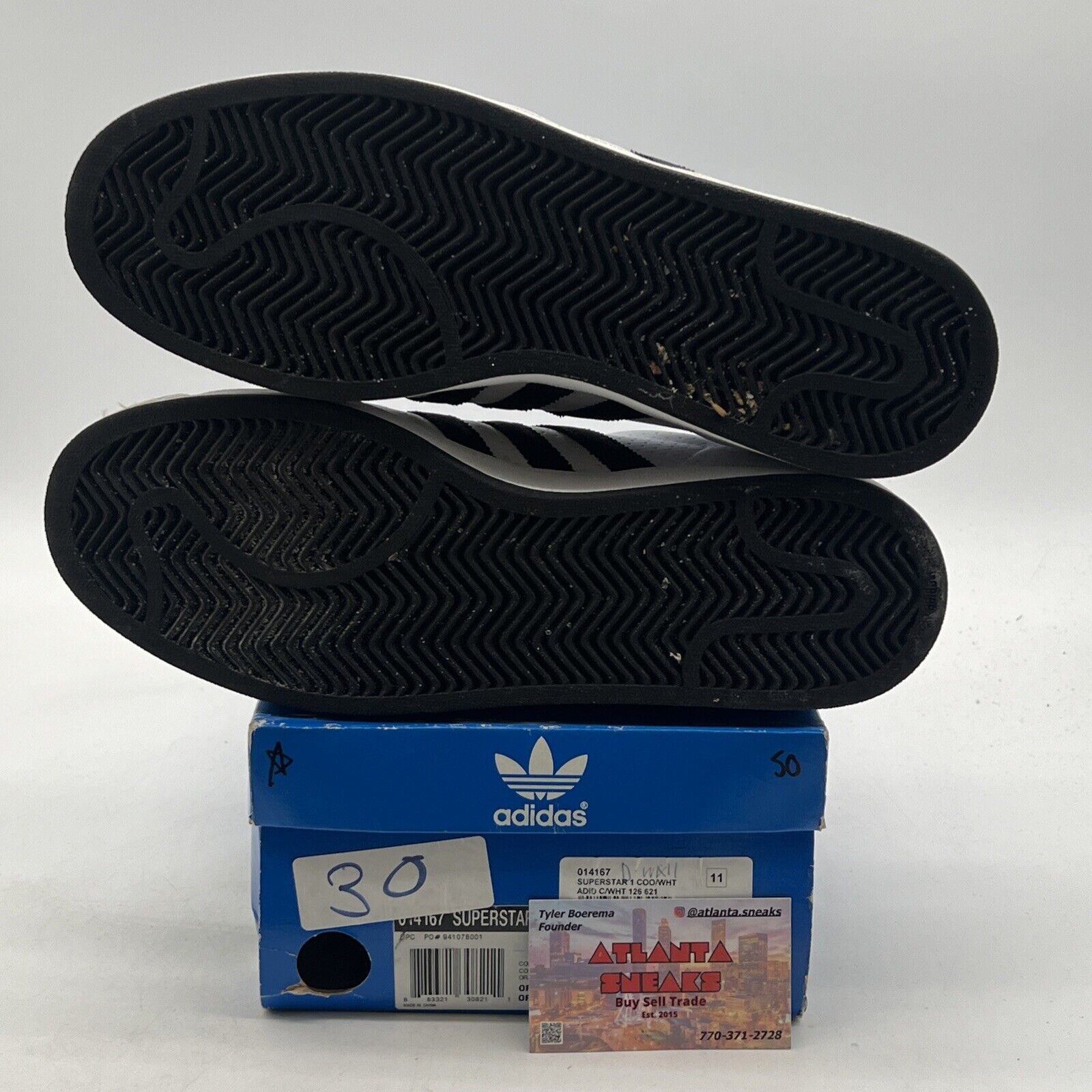Size 11 - Adidas Superstar Footwear White Black Mens (ART-77206)