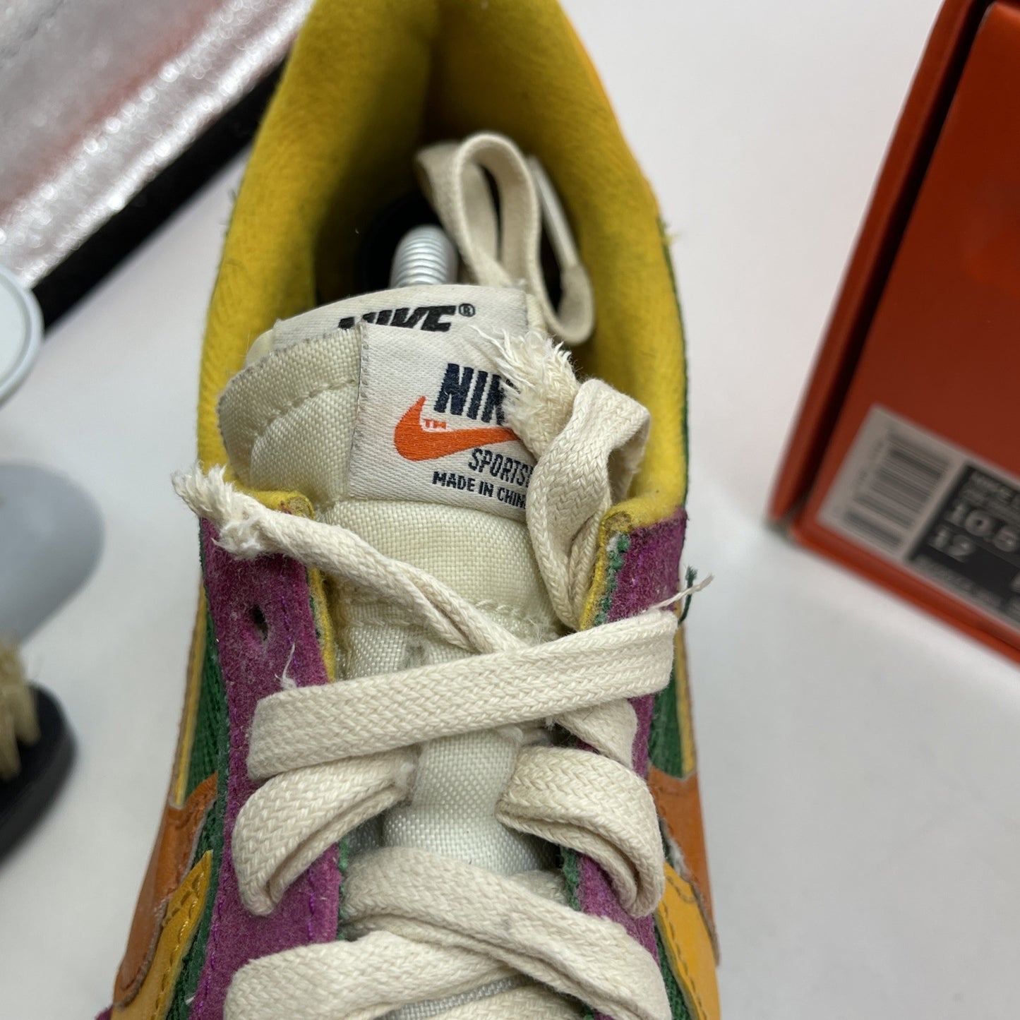 Size 10.5 - Nike sacai x LDWaffle Pine Green Purple Suede Leather (BV0073-301)
