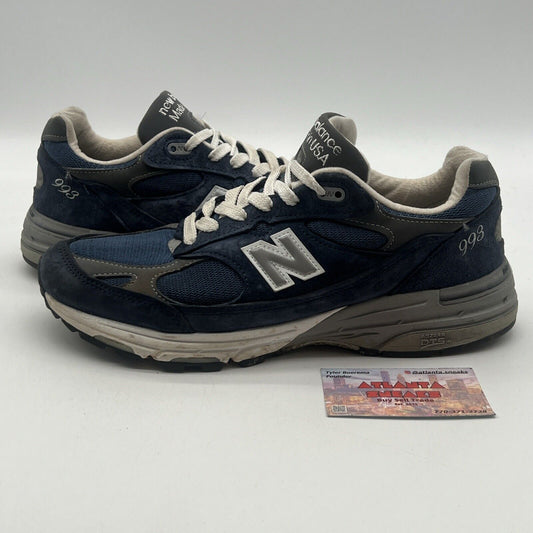 Size 9 - New Balance 993 Navy White Navy Grey Suede (MR993NV)