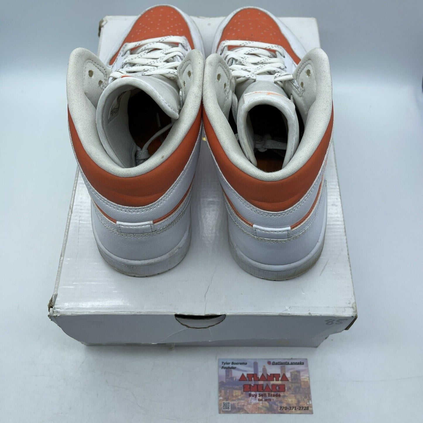 Size 10.5W- Air Jordan 1 SE Mid Bright Citrus Orange White Suede (CZ0774-800)