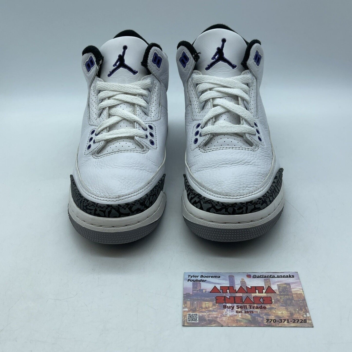 Size 6 (GS) - Jordan 3 Retro Mid Dark Iris White Grey Purple Black (DM0967-105)