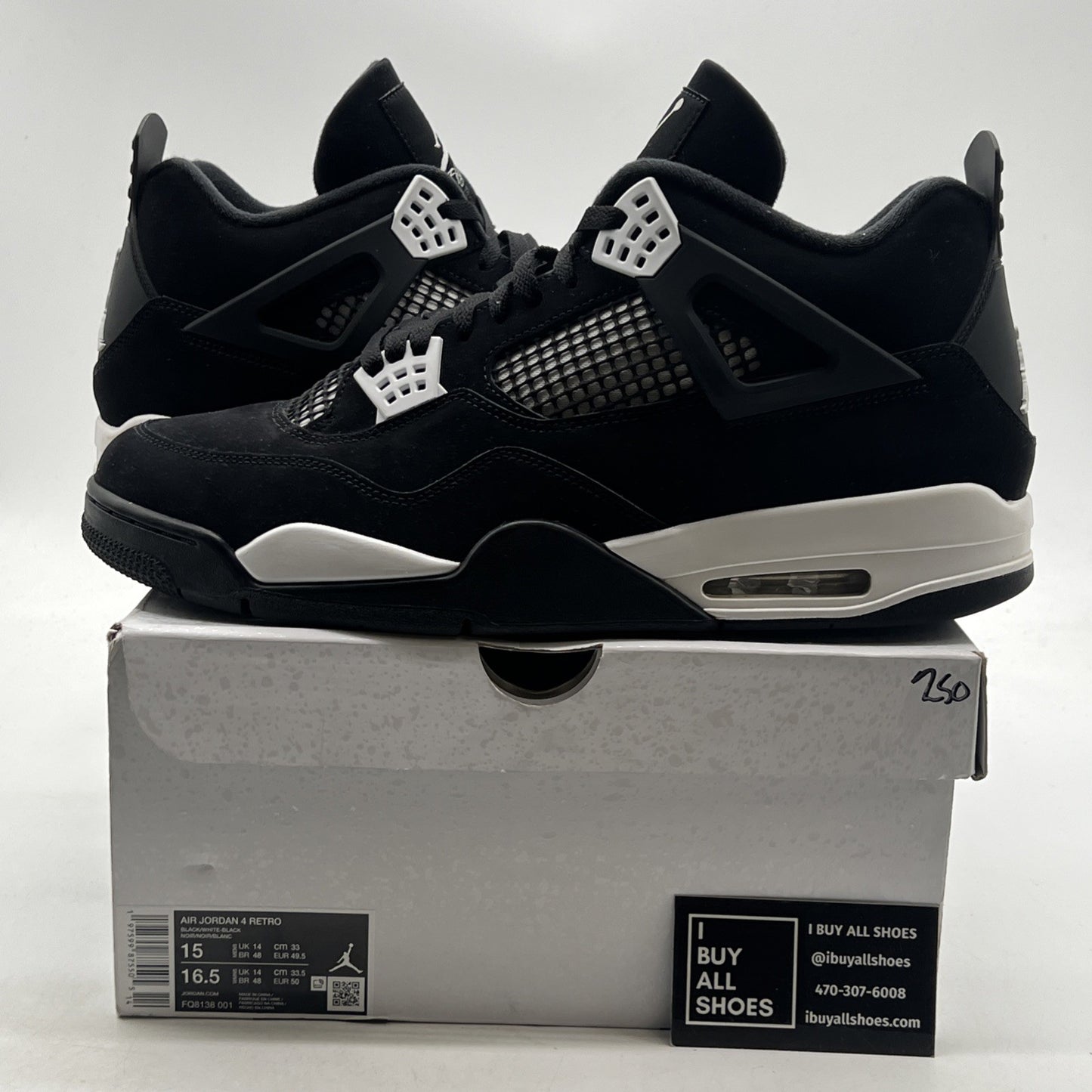 Size 15 - Air Jordan 4 Retro White Thunder (FQ8138-001)