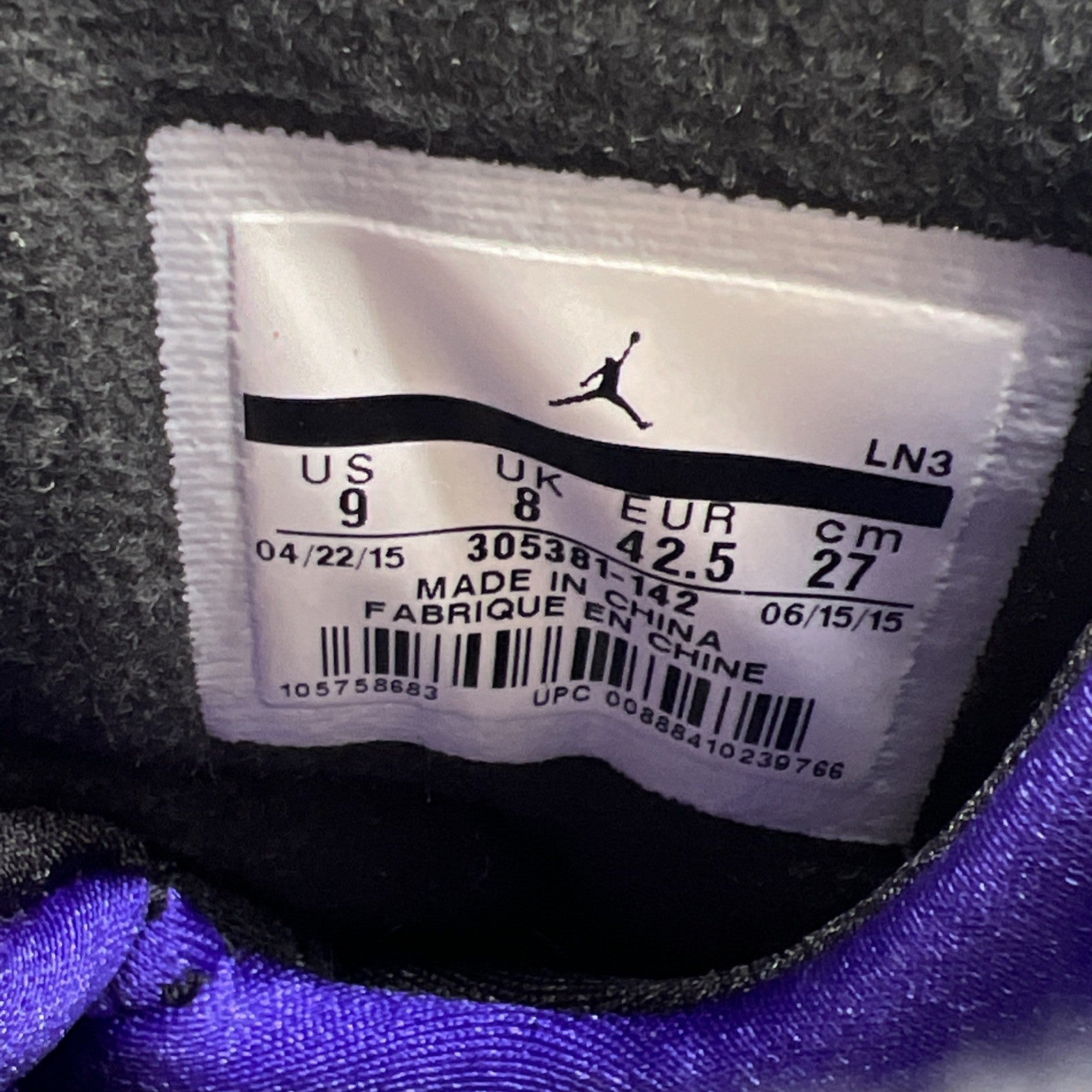 Size 9 - Air Jordan 8 Three-Peat (305381-142)