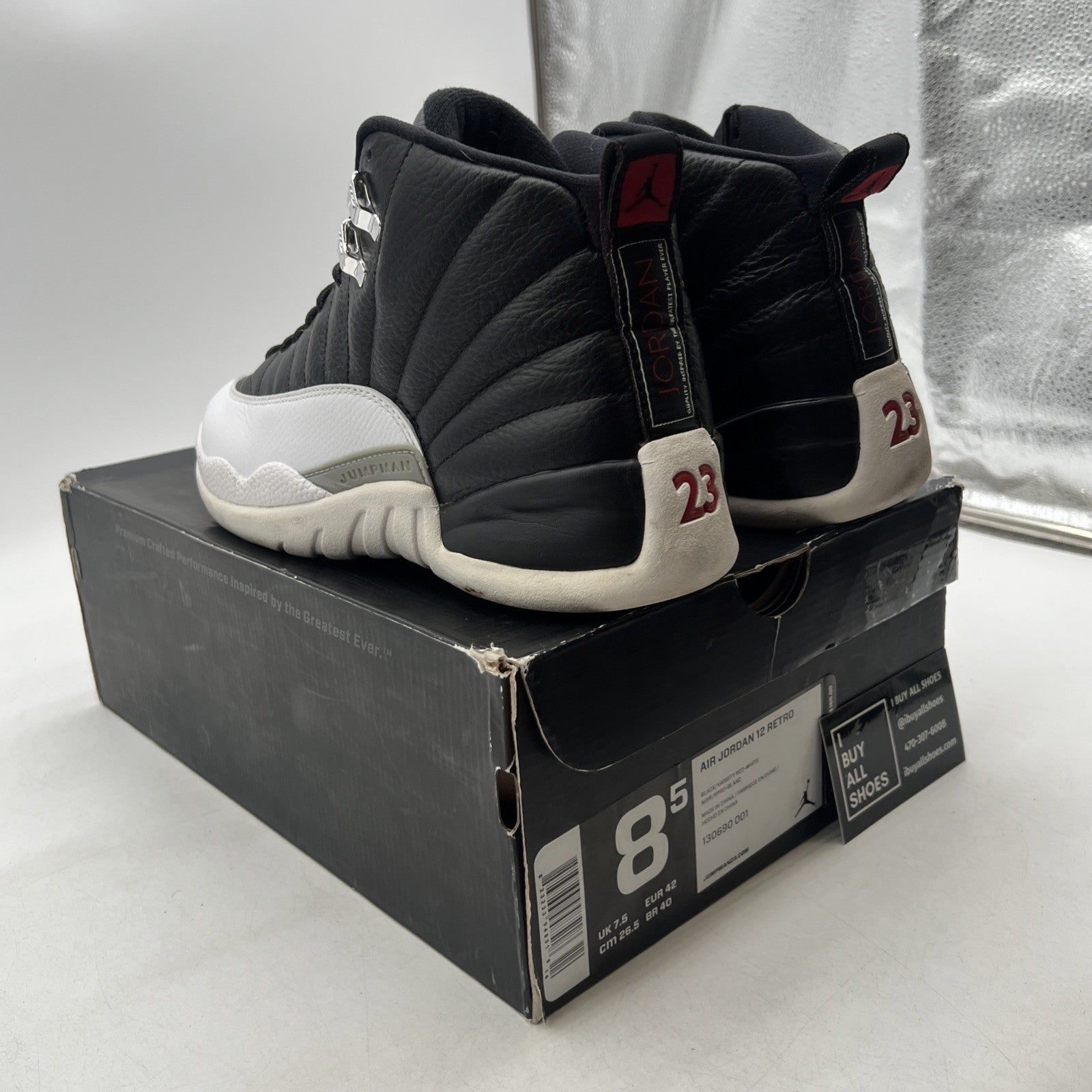 Size 8.5 - Air Jordan 12 Retro 2012 Playoff (130690-001)