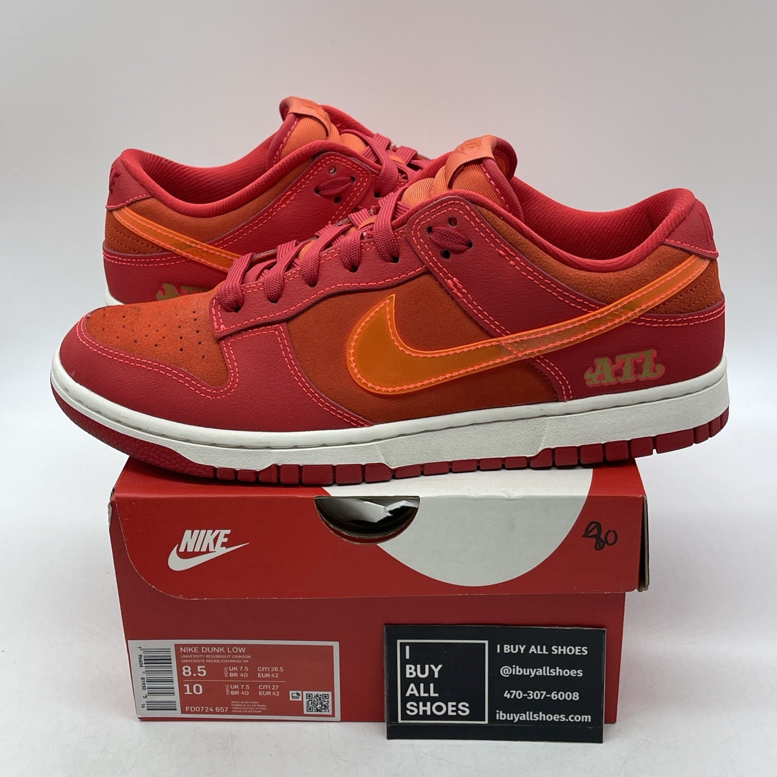 Size 8.5 - Nike Dunk Low ATL (FD0724-657)