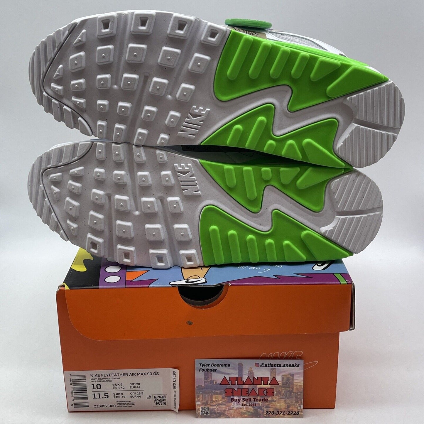 Size 10 - Nike Ruohan Wang x Air Max 90 Flyleather Multicolor (CZ3992-900)
