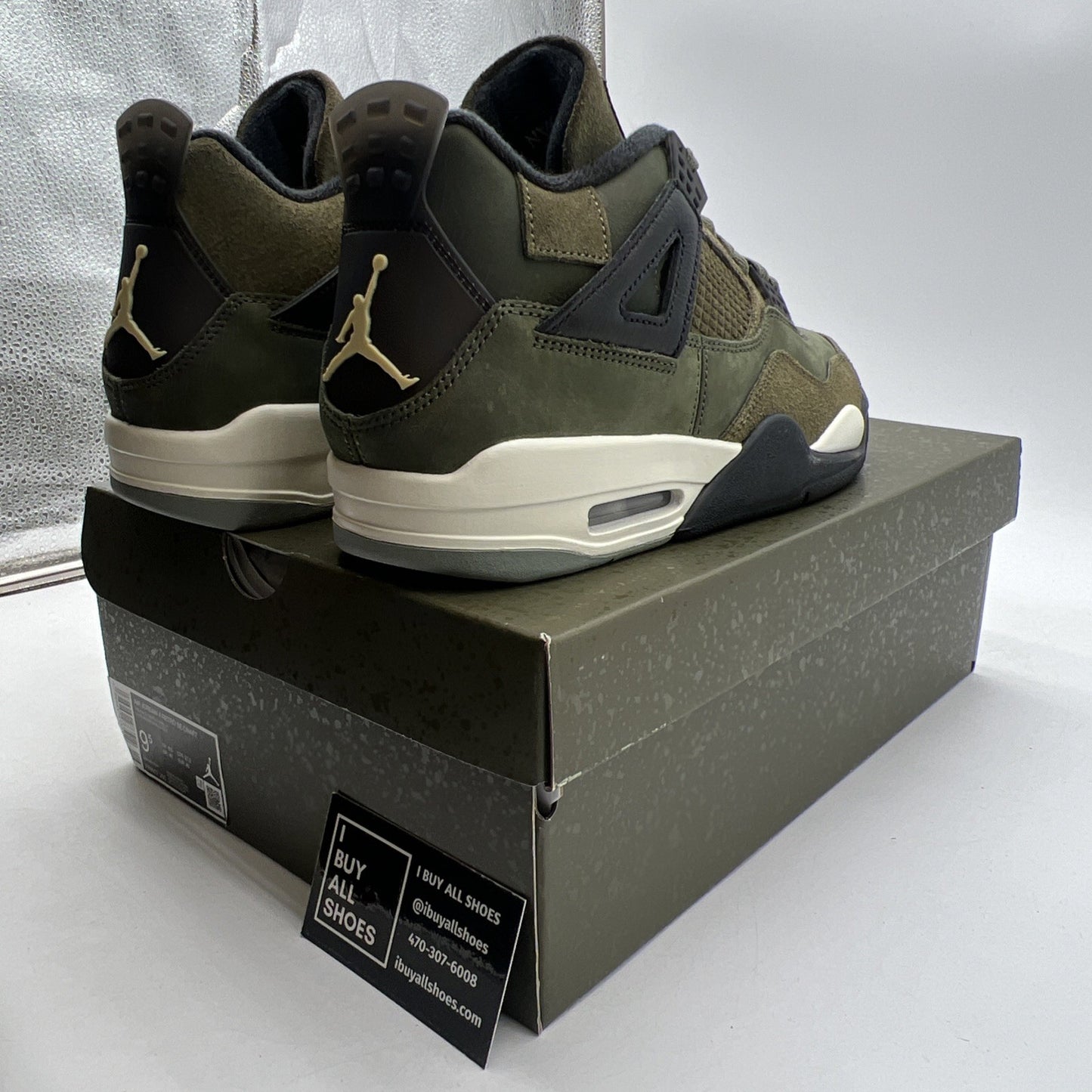 Size 9.5 - Air Jordan 4 SE Retro Low Craft - Olive (FB9927-200)