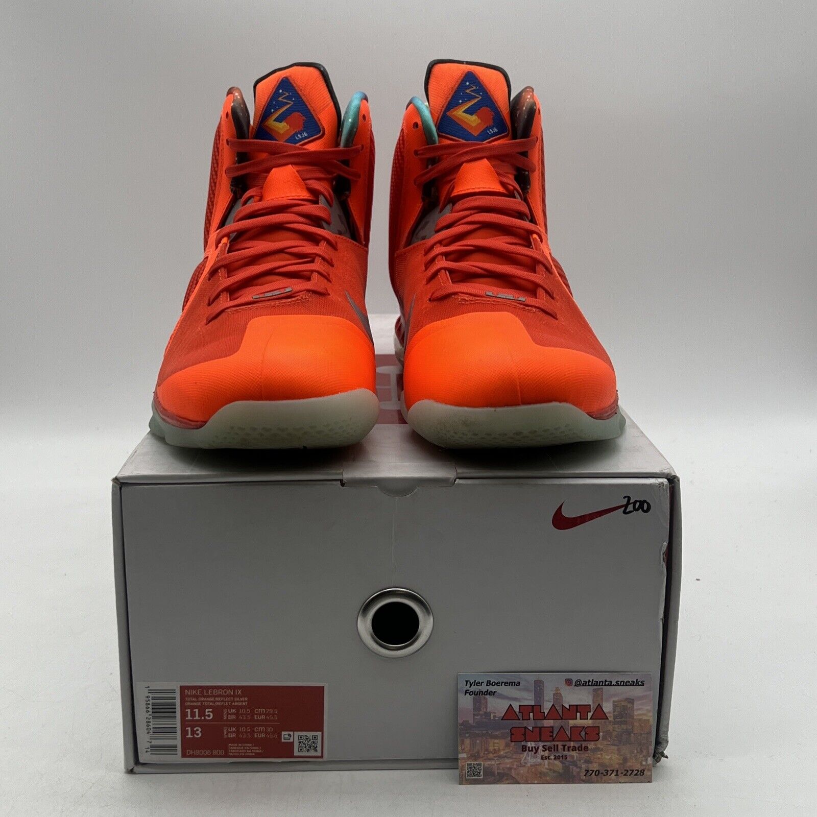 Size 11.5 - Nike LeBron 9 2022 Big Bang Orange Grey (DH8006-800)