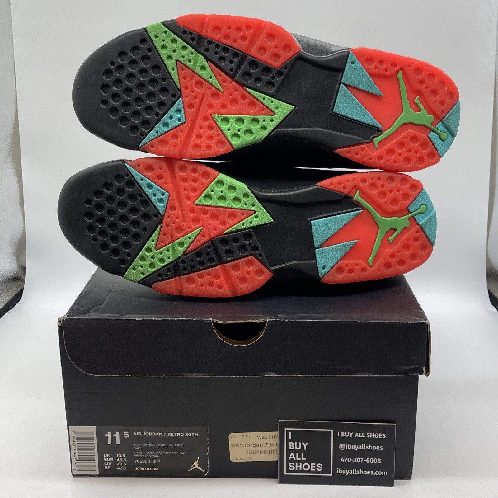 Size 11.5 - Air Jordan 7 Retro 30th Barcelona Nights Suede Leather (705350-007)