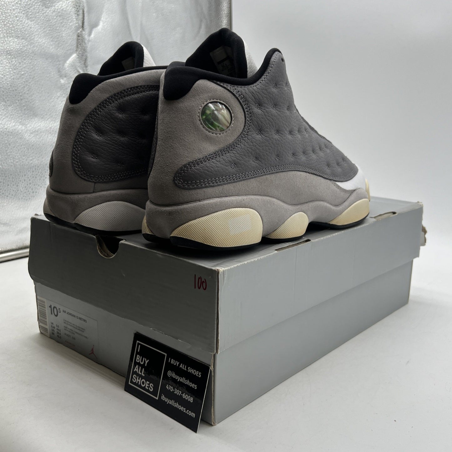 Size 10.5 - Air Jordan 13 Retro Atmosphere Grey (414571-016)