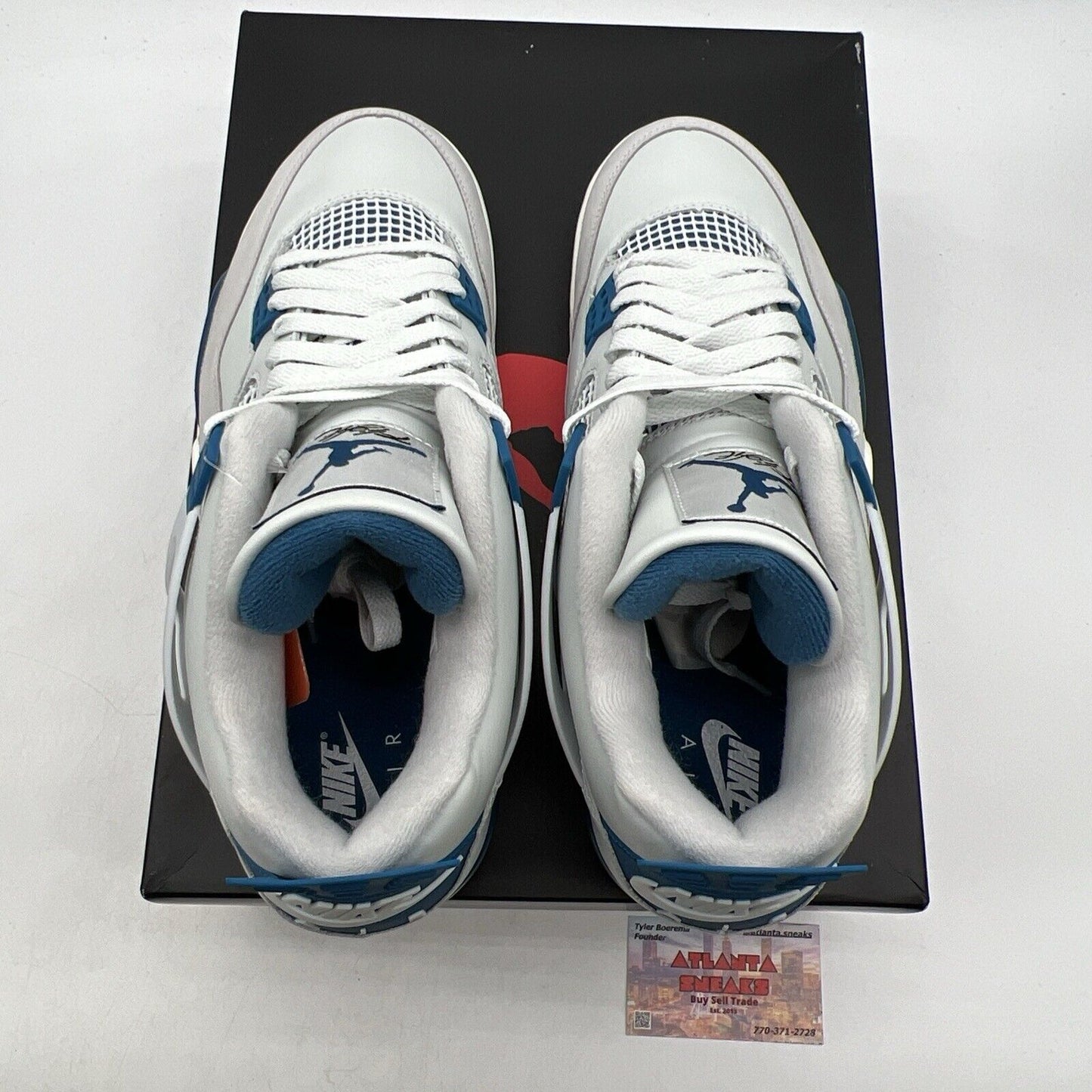 Size 11.5 - Air Jordan 4 Retro 2024 Military Blue White Leather  (FV5029-141)