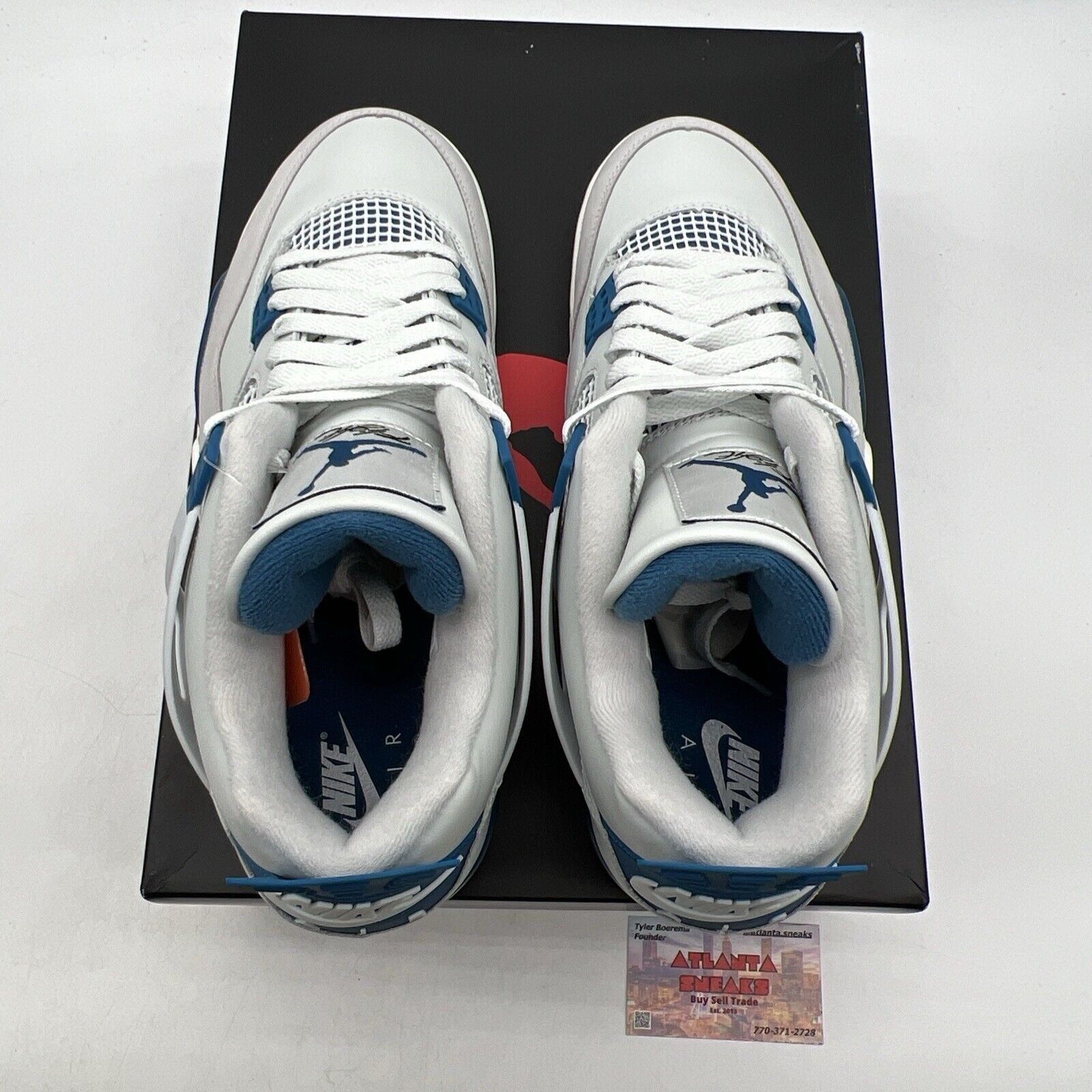 Size 11.5 - Air Jordan 4 Retro 2024 Military Blue White Leather  (FV5029-141)