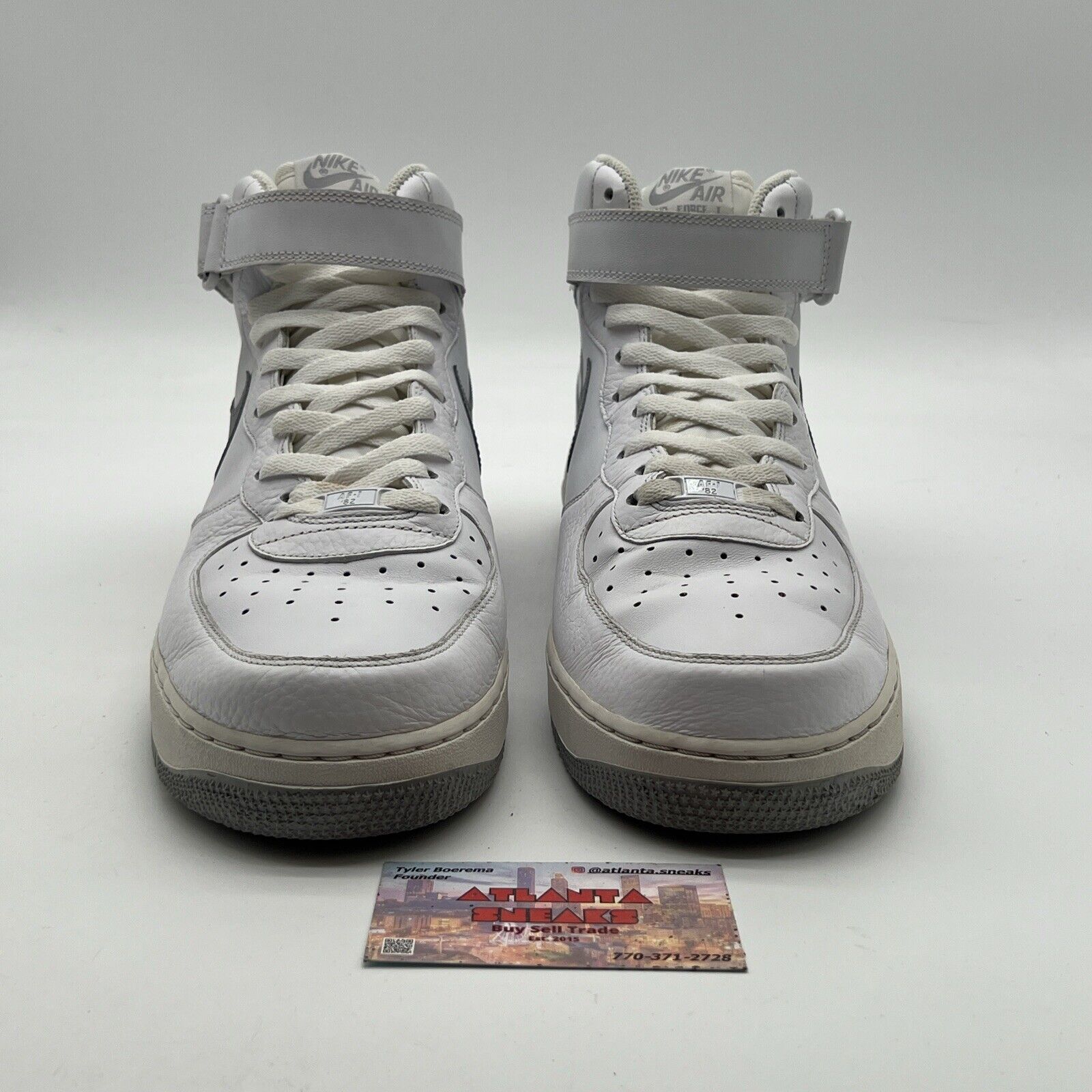 Size 13 - Nike Air Force 1 Mid White/Grey (315123-106)