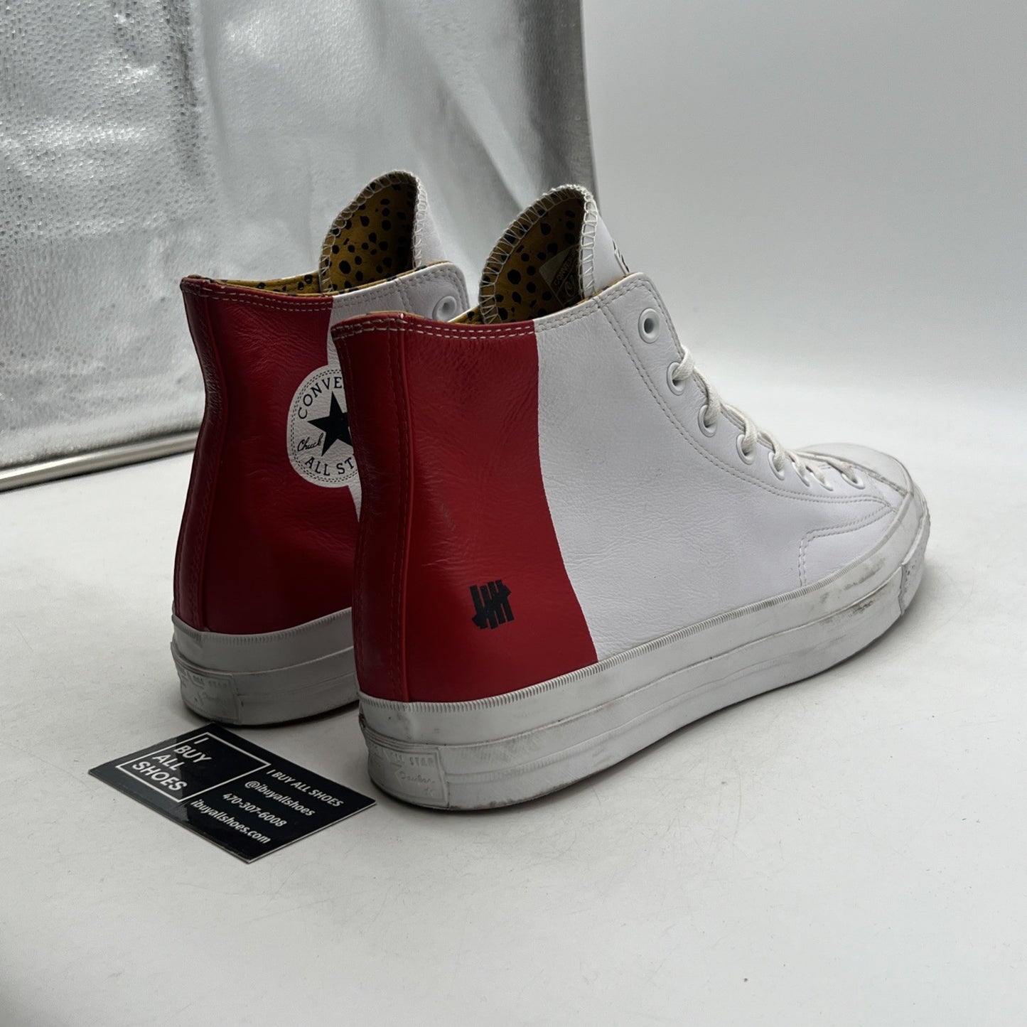 Size 12 - Converse Undefeated x Chuck 70 High White Red (148632C)