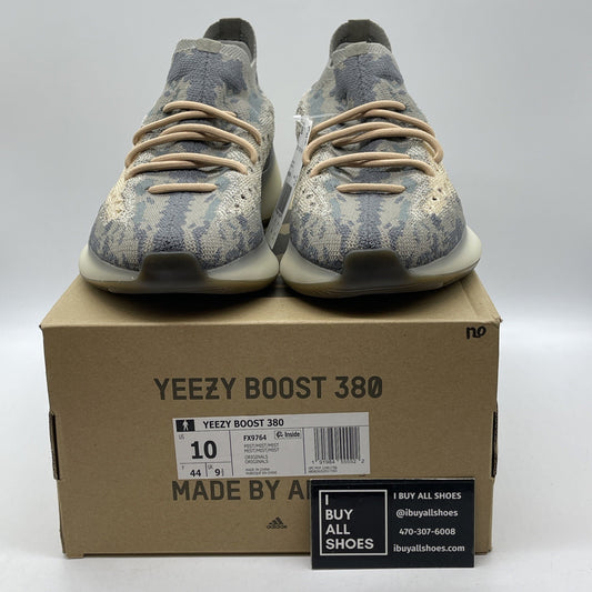 Size 10 - adidas Yeezy Boost 380 Mist Non-Reflective Blue Tan Suede (FX9764)