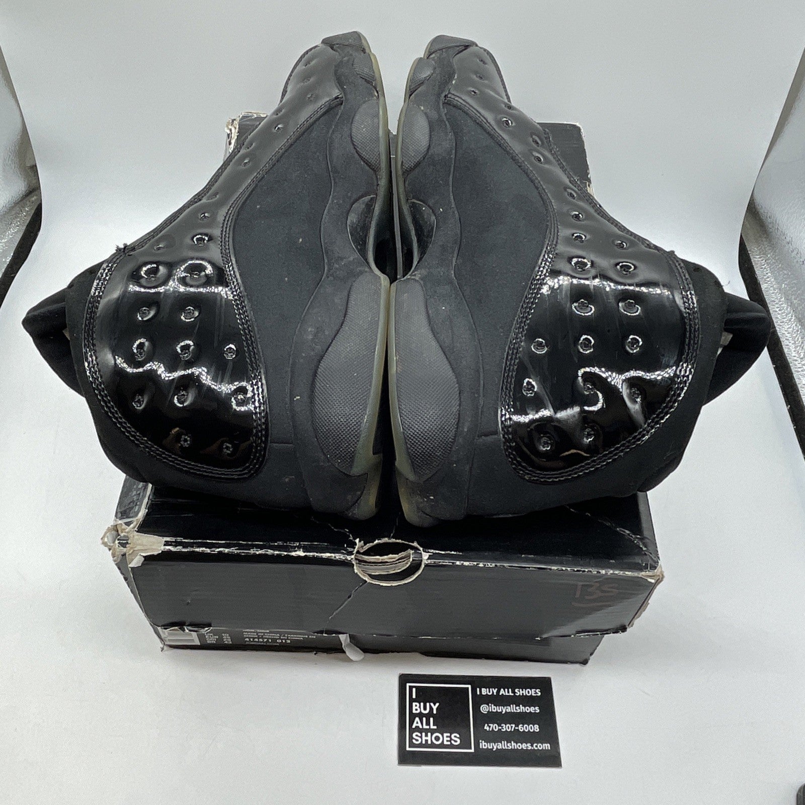 Size 11 - Air Jordan 13 Retro Cap and Gown Black Suede Leather (414571-012)
