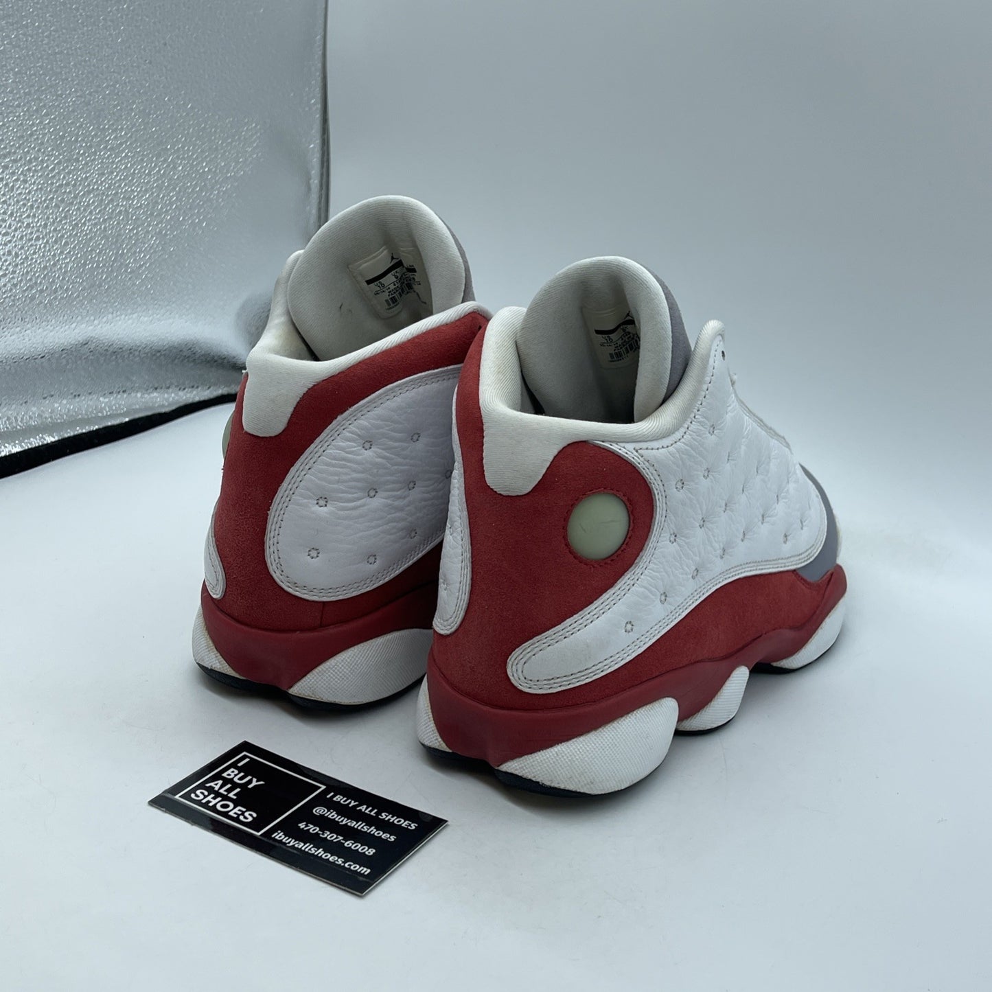 Size 10 - Air Jordan 13 Retro 2014 Grey Toe Red White Suede Leather (414571-126)