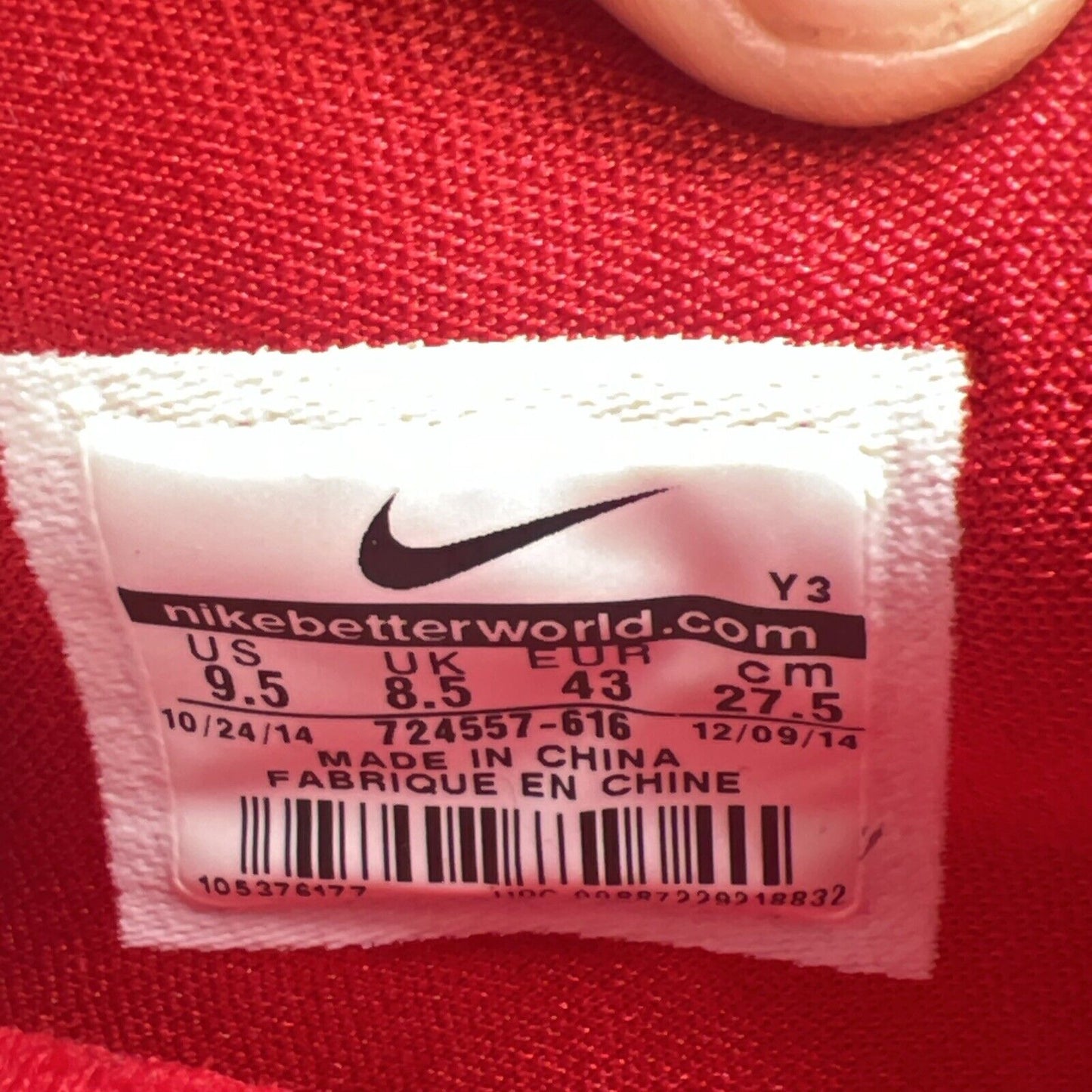 Size 9.5 - Nike LeBron 12 Low University Red (724557-616)
