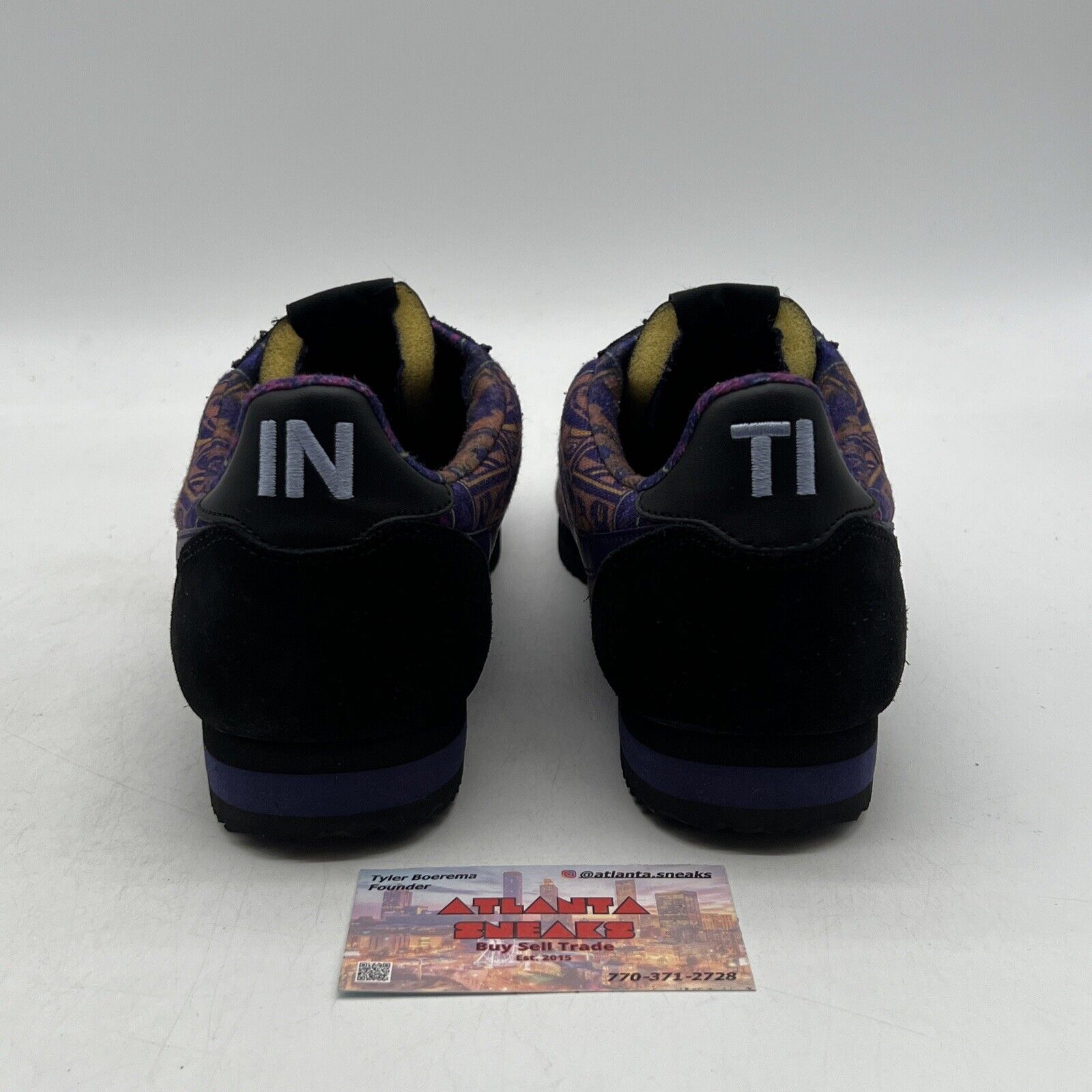 Size 12 - Nike Inti x Classic Cortez One Heart Purple Black Leather (AH7741-500)