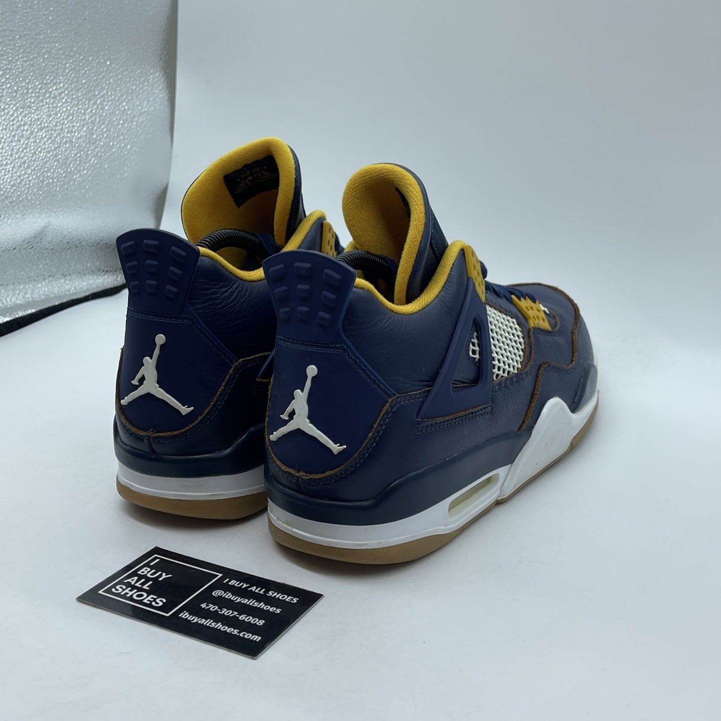 Size 9 - Air Jordan 4 Retro Dunk From Above Blue Yellow Leather (308497-425)