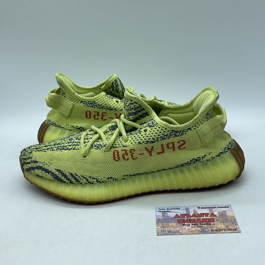 Size 9 - adidas Yeezy Boost 350 V2 Low Semi Frozen Yellow Grey Suede (B37572)