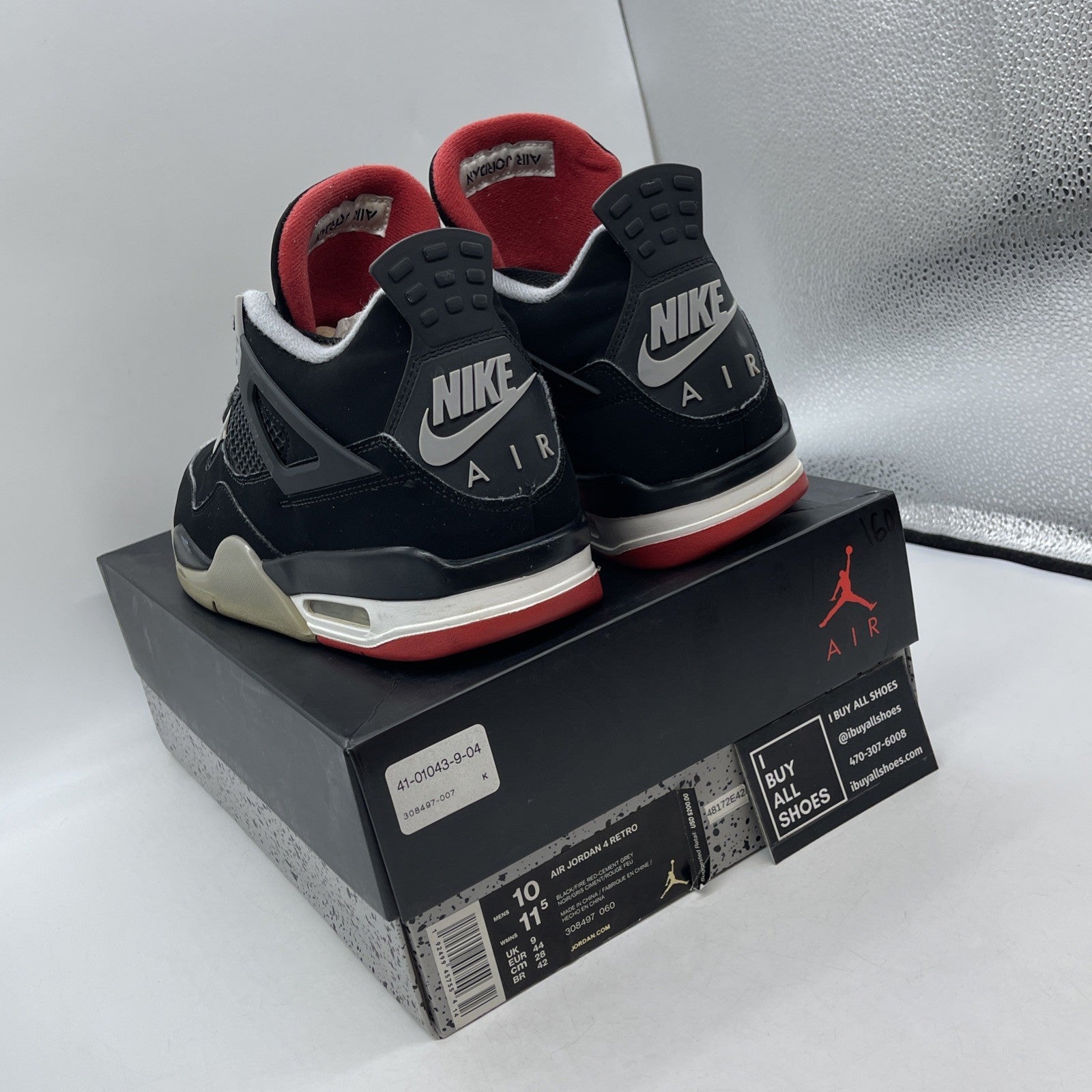 Size 10 - Air Jordan 4 Retro OG Mid Bred 2019 (308497-060)