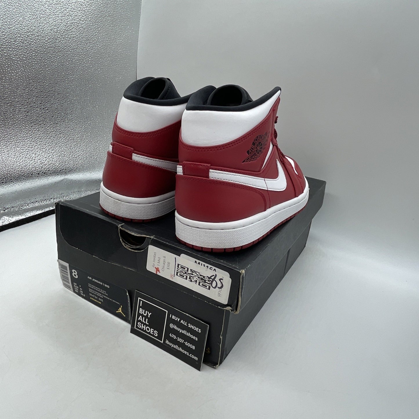 Size 8 - Air Jordan 1 Mid Gym Red (554724-605)