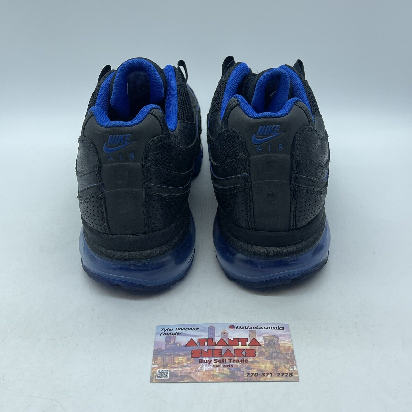 Size 11 - Nike Air Max 24-7 Black Blue Suede Leather (397252-003)