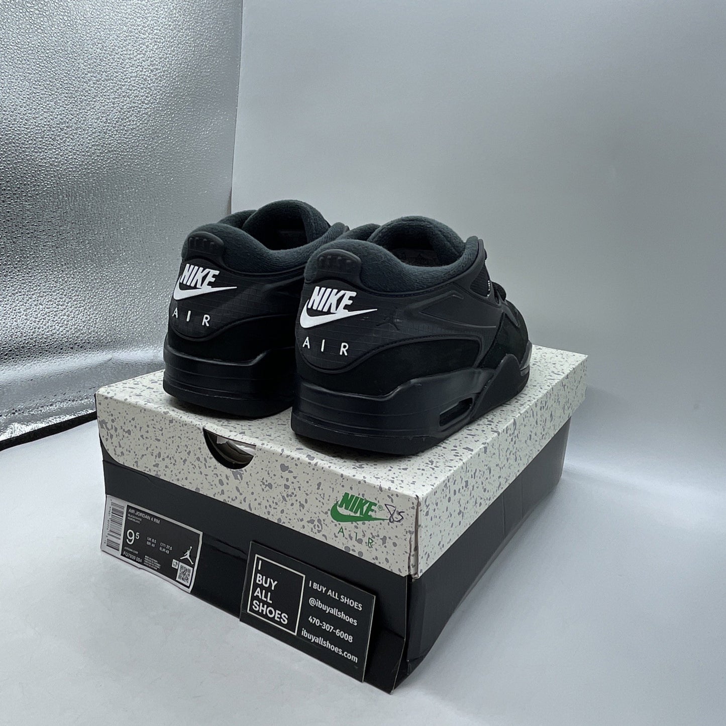 Size 9.5 - Air Jordan 4 RM Black Cat (FQ7939-004)