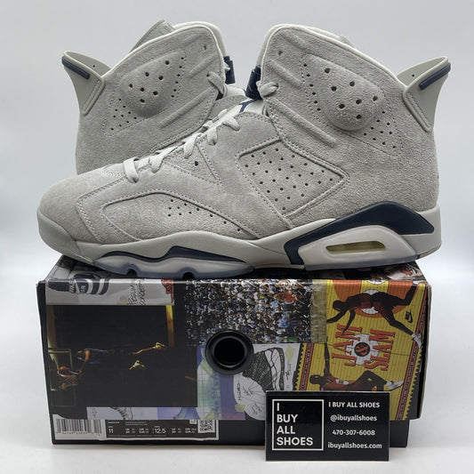 Size 11 - Jordan 6 Retro Mid Georgetown Blue Grey Blue Suede (CT8529-012)
