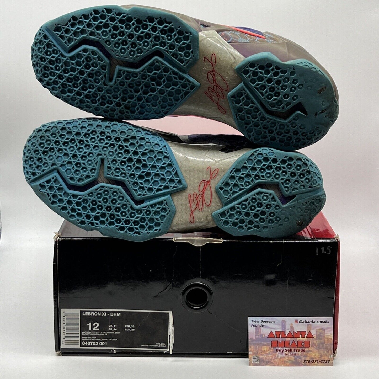 Size 12 - Nike LeBron 11 Hornets Purple Blue (616175-500)