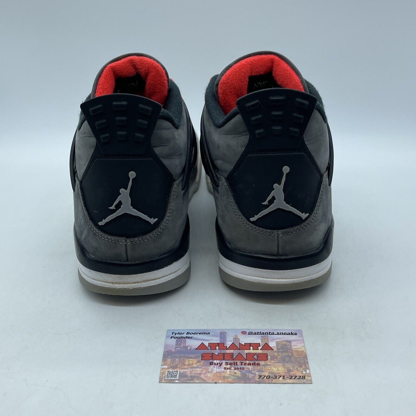 Size 11 - Jordan 4 Retro Mid Infrared Grey Black Suede Leather (DH6927-061)