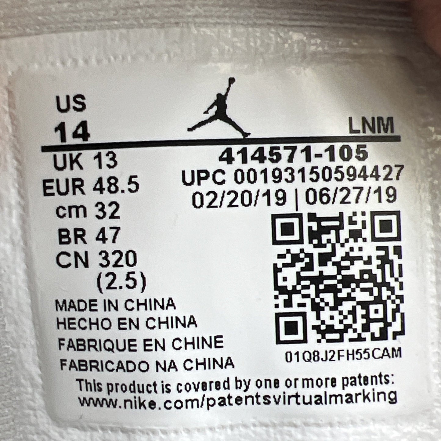 Size 14 - Air Jordan 13 Retro Lakers (414571-105)