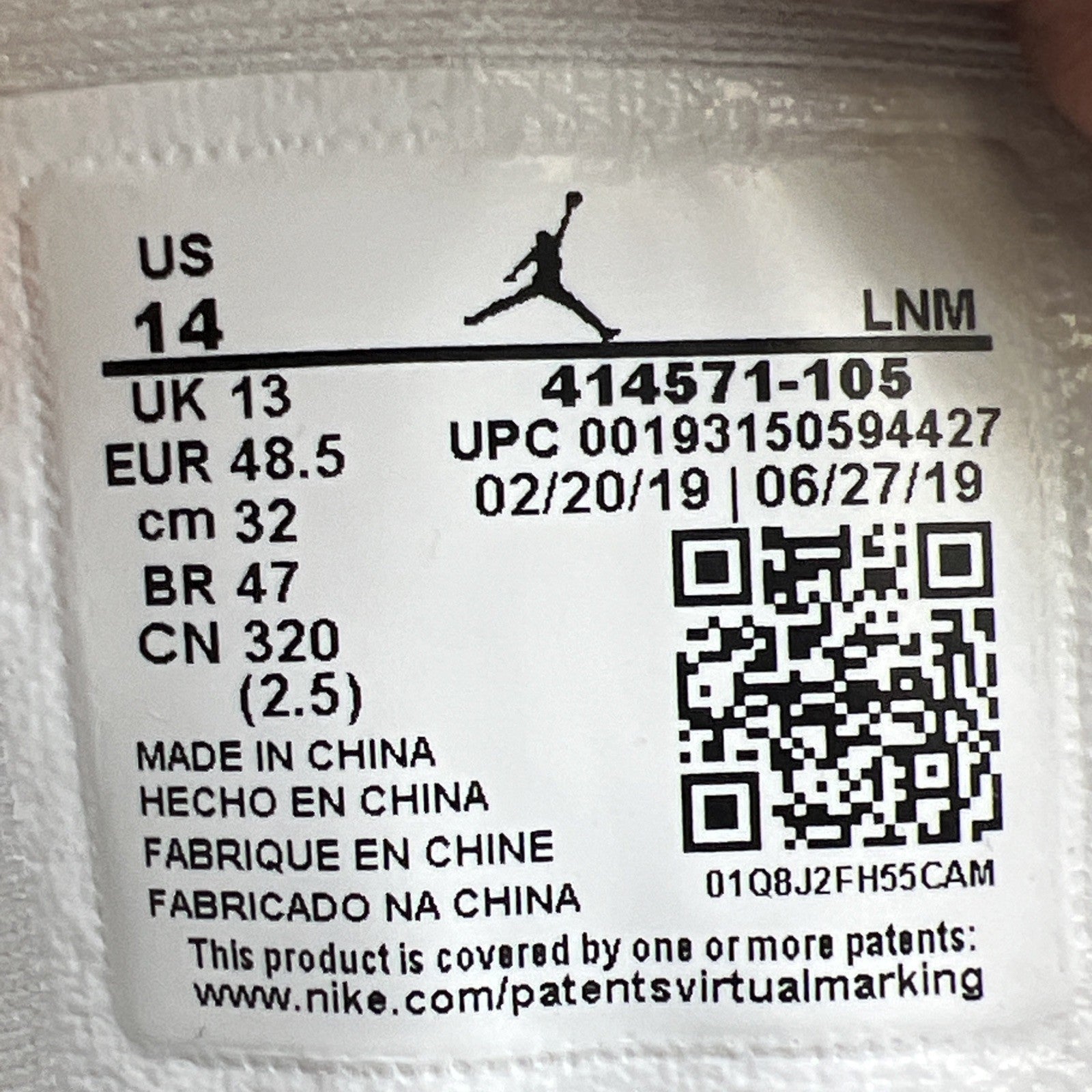 Size 14 - Air Jordan 13 Retro Lakers (414571-105)