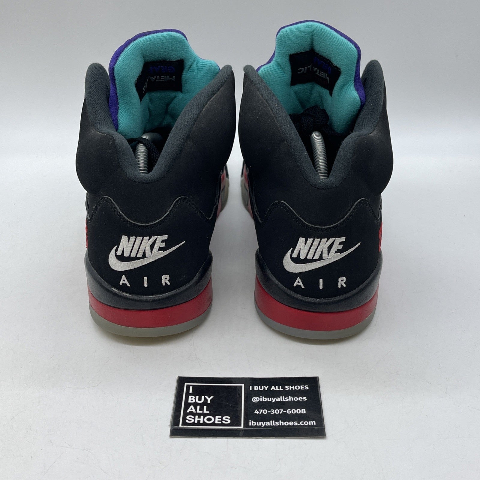 Size 11.5 - Jordan 5 Retro Top 3 Black 2020 Red Purple Suede (CZ1786-001)