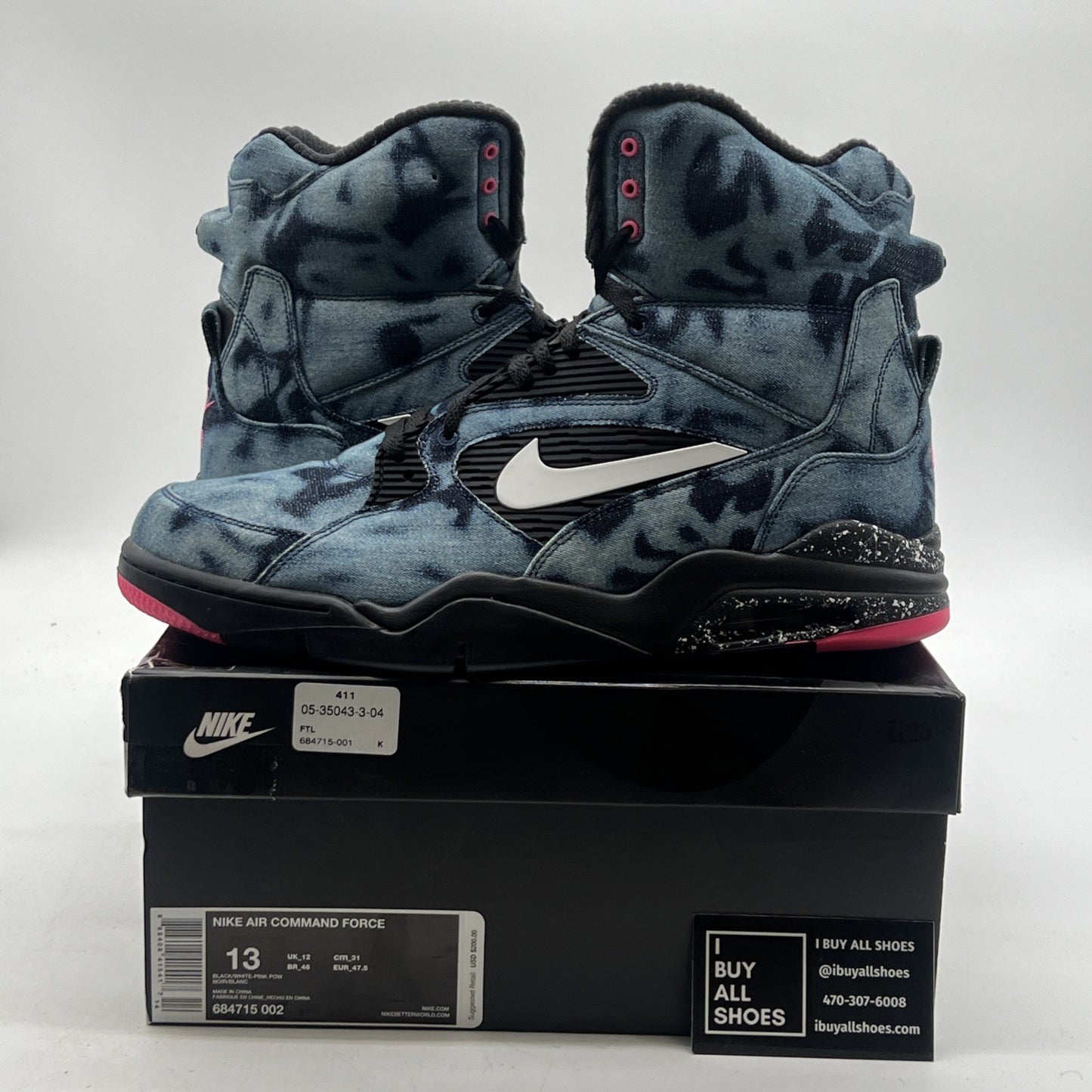 Size 13 - Nike Air Command Force Bleached Denim (684715-002)