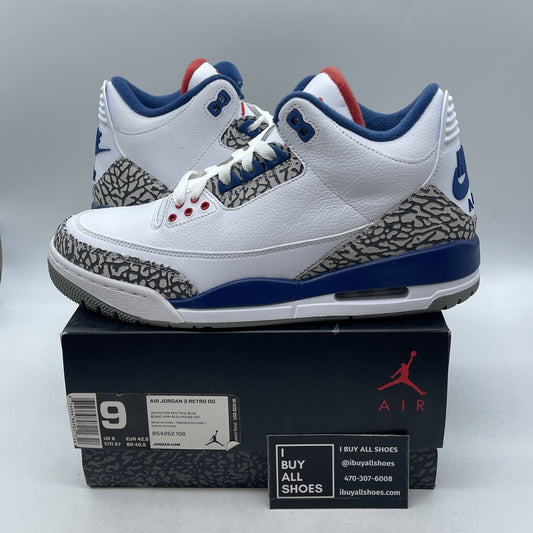 Size 9 - Air Jordan 3 Retro OG Mid True Blue (854262-106)