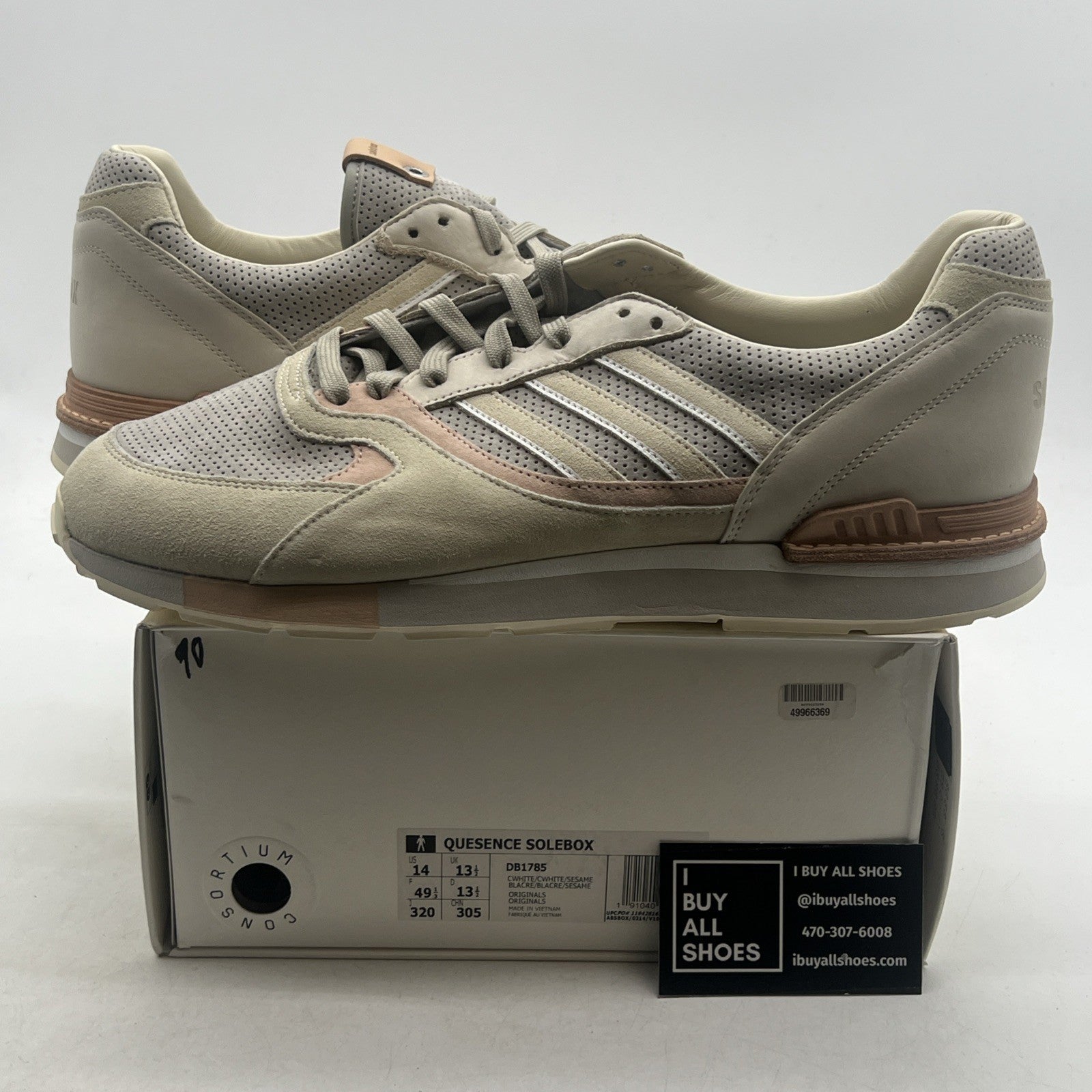 Size 14 - adidas Solebox x Quesence Italian Leathers Pack (DB1785)