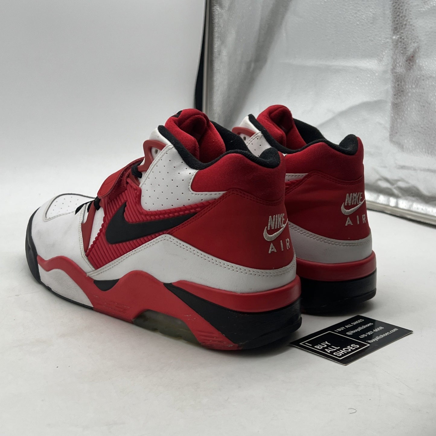 Size 13 - Nike Air Force 180 White University Red (310095-106)